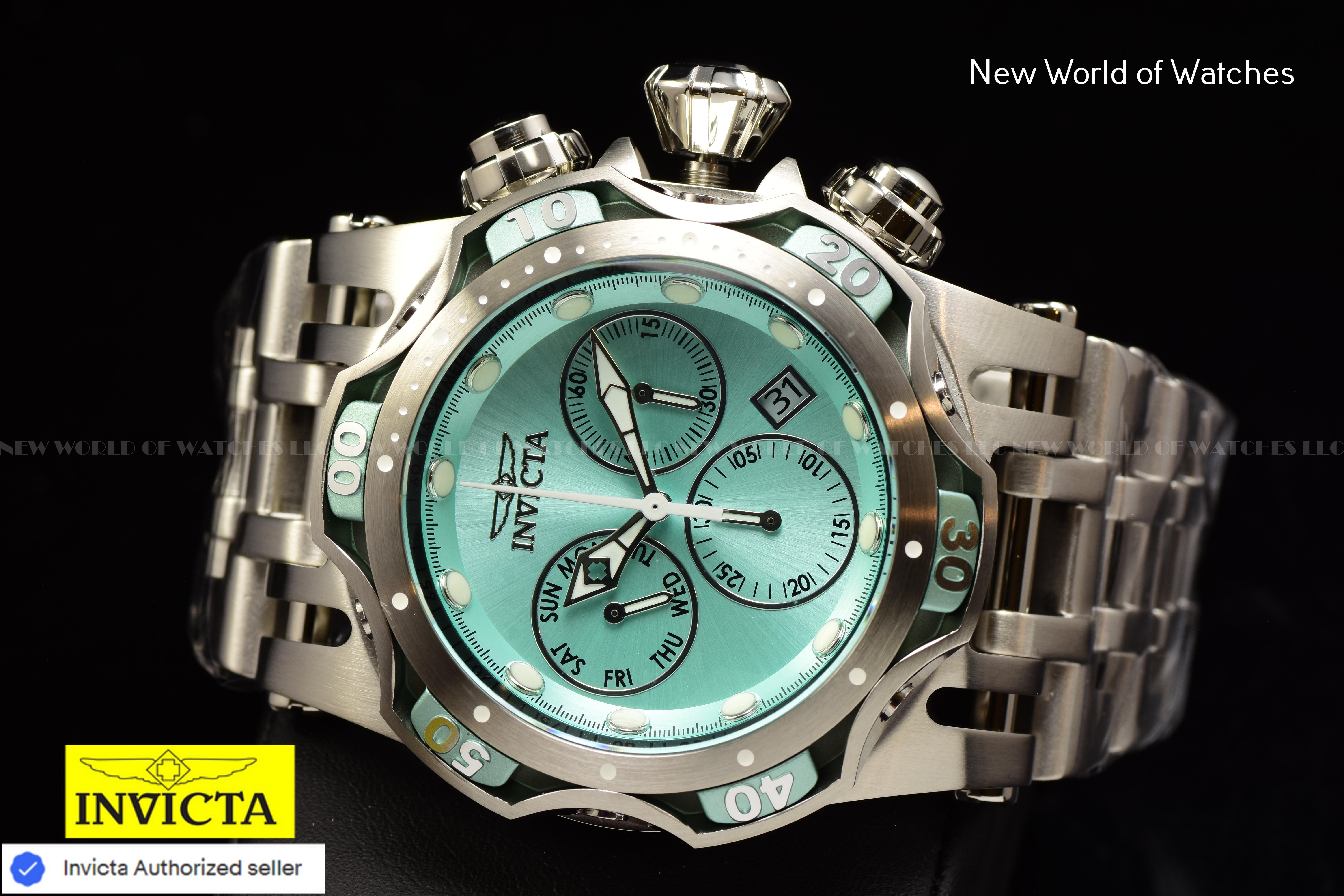 Invicta Men Fusion 54mm Turquoise Quartz Thailand Stainless Steel Watch