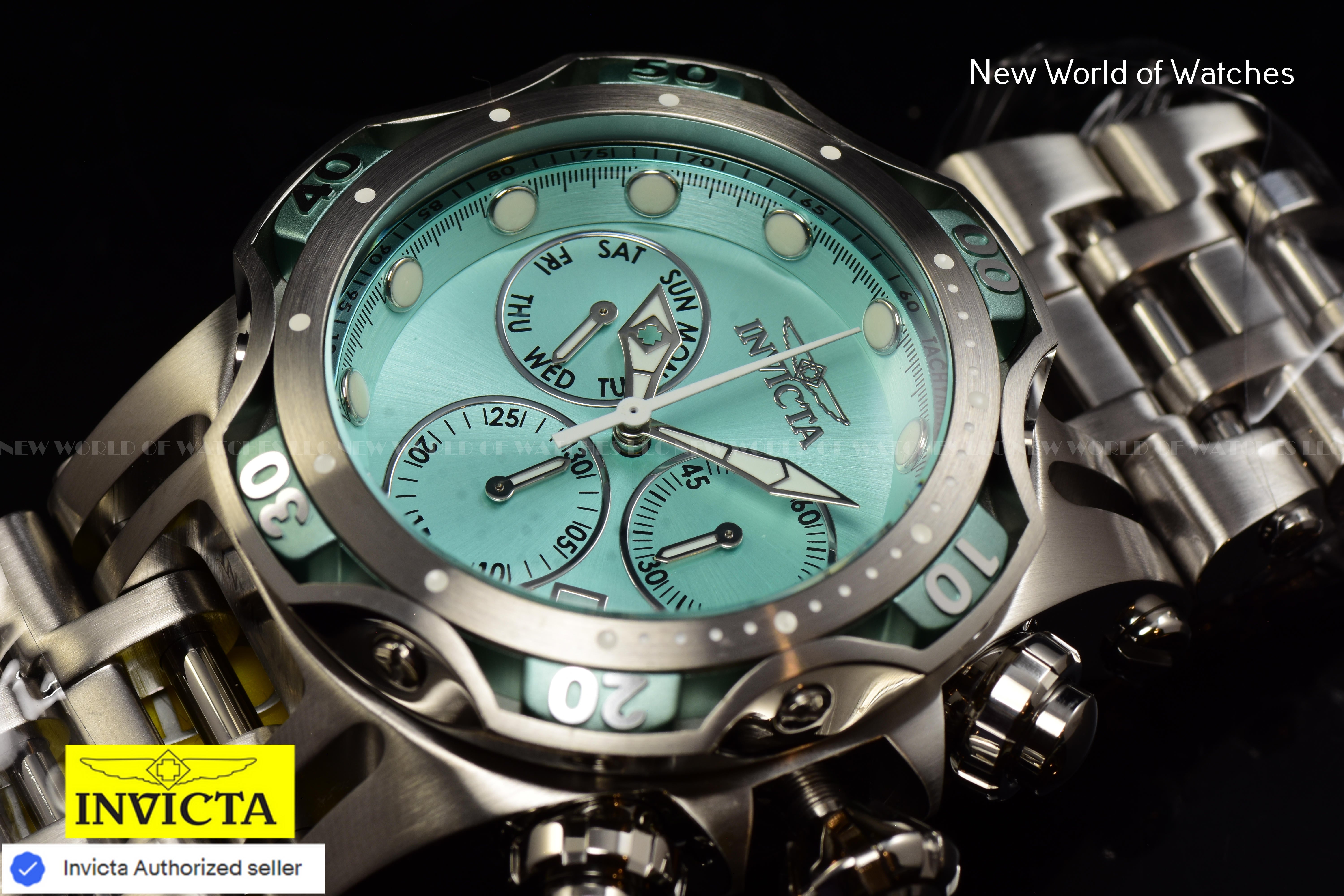 Invicta Men Fusion 54mm Turquoise Quartz Thailand Stainless Steel Watch