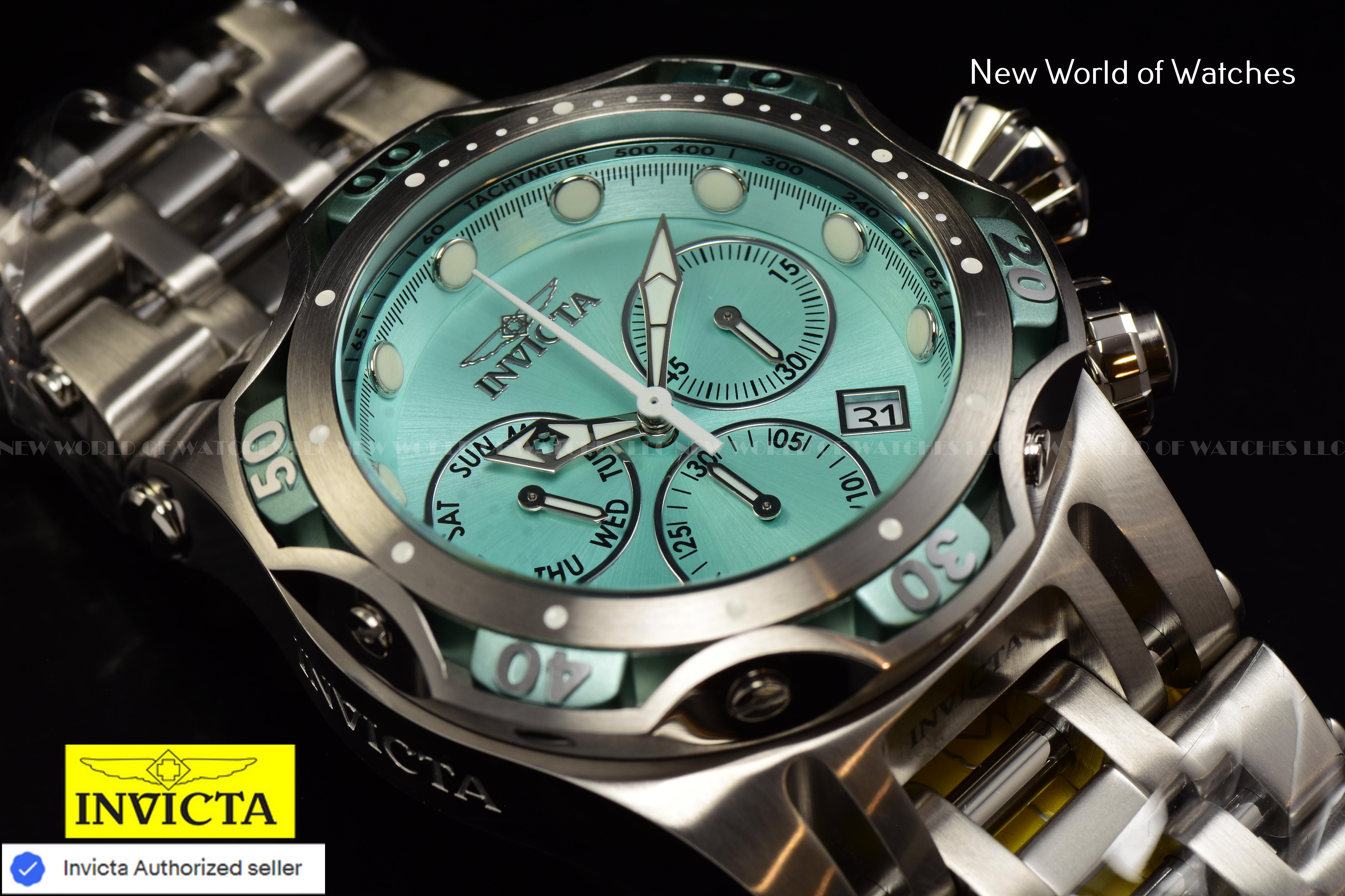 Invicta Men Fusion 54mm Turquoise Quartz Thailand Stainless Steel Watch