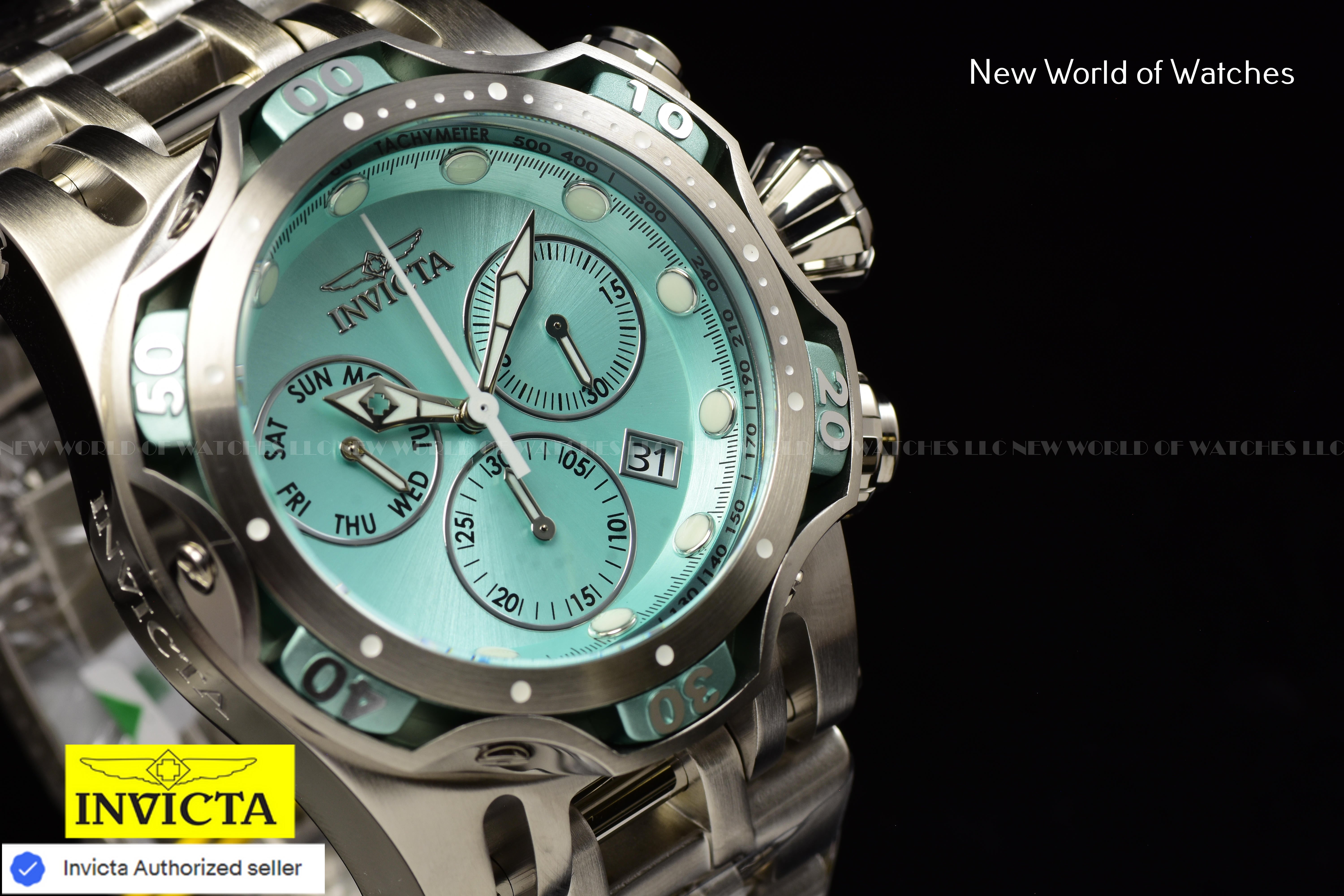 Invicta Men Fusion 54mm Turquoise Quartz Thailand Stainless Steel Watch