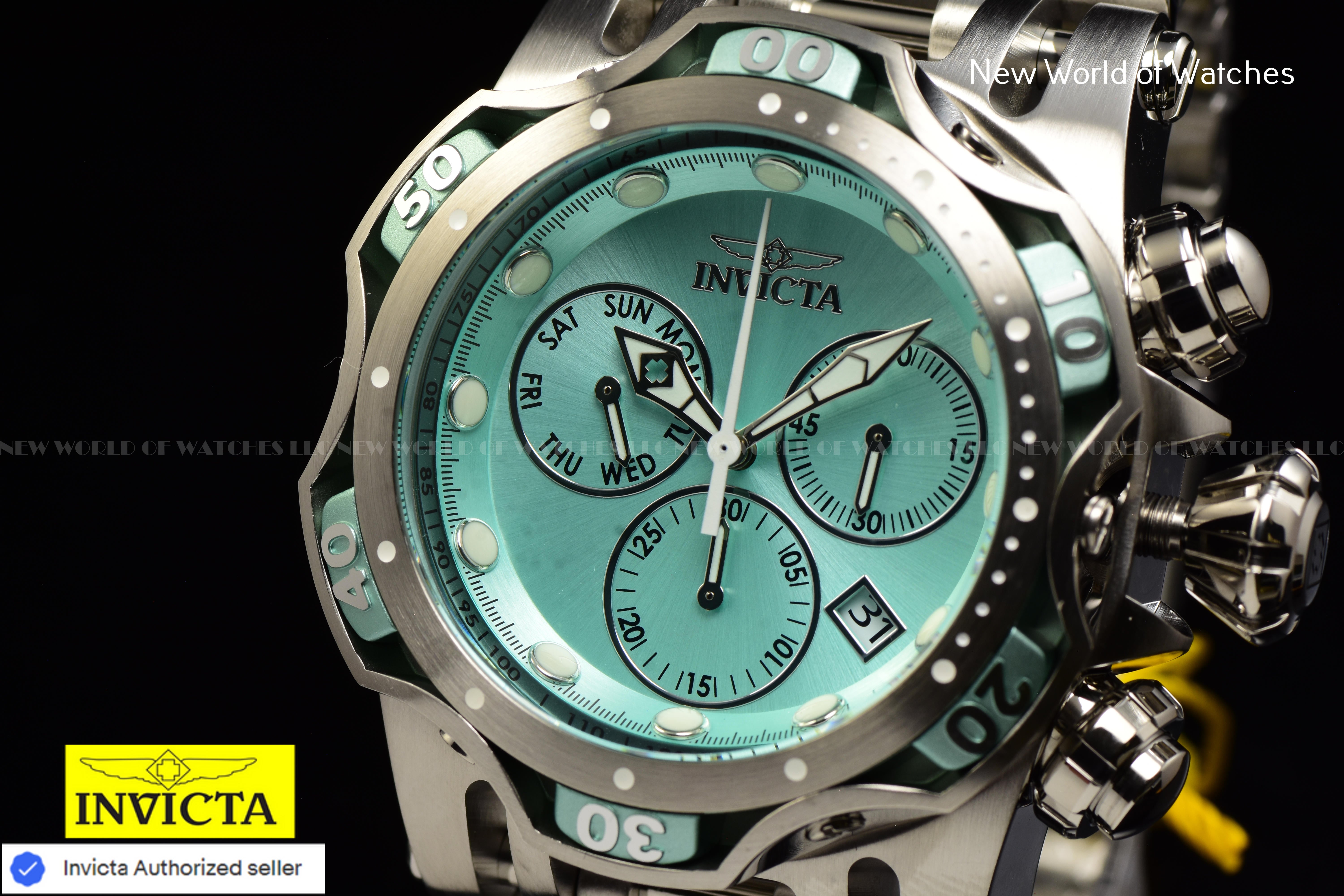 Invicta Men Fusion 54mm Turquoise Quartz Thailand Stainless Steel Watch