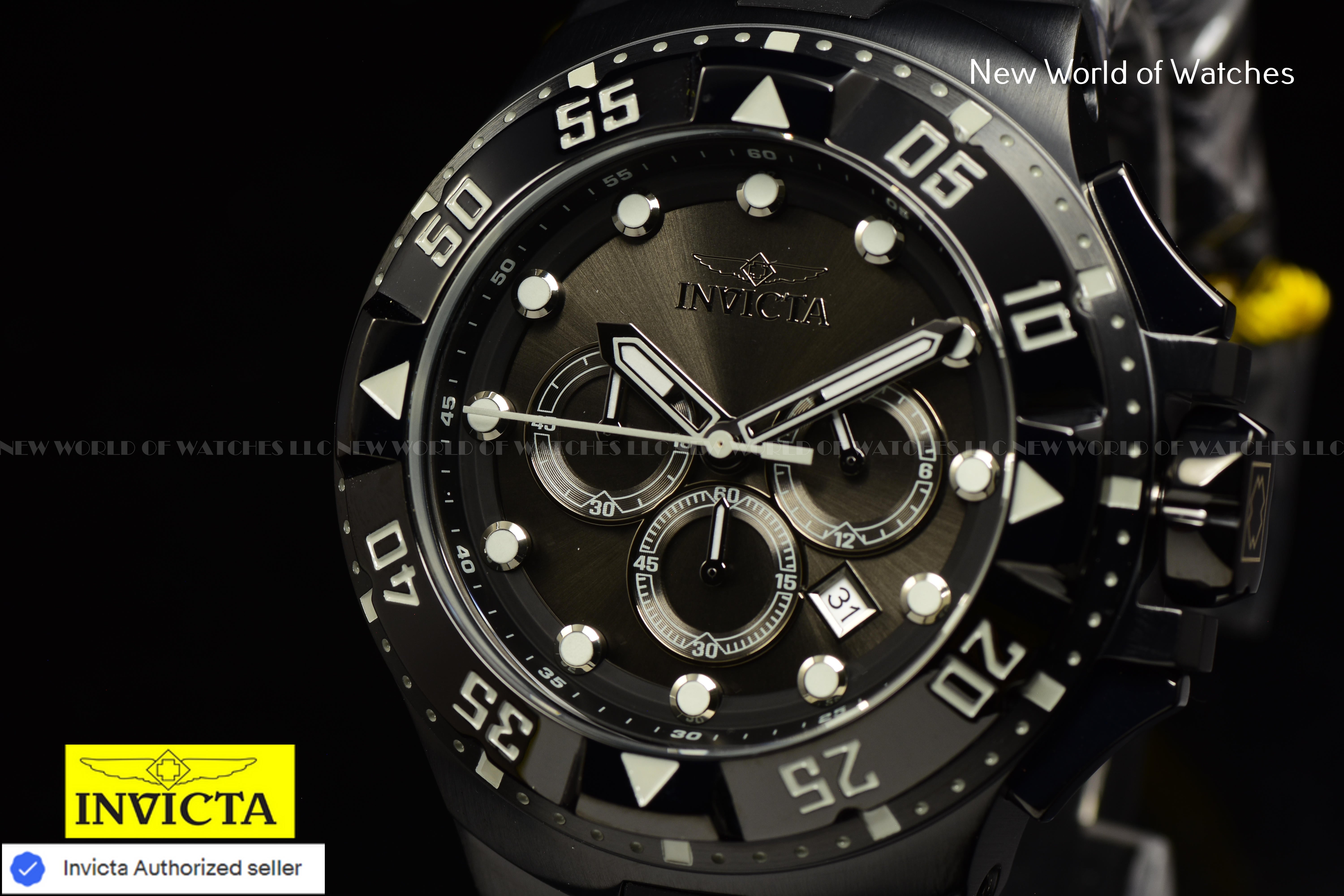 Invicta Men Excursion 50mm Grey Black Quartz Japan Silicone Watch