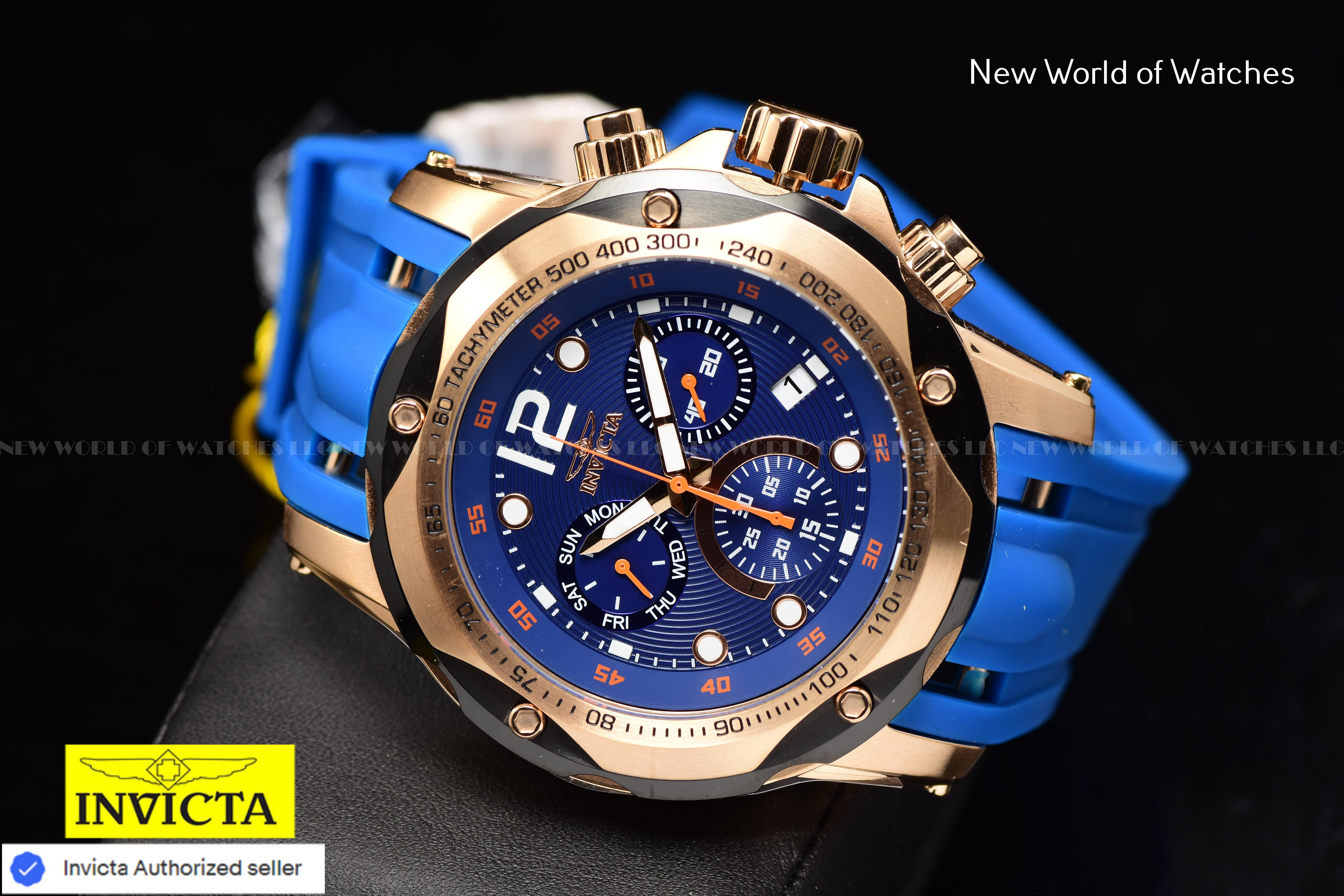 Invicta Men Speedway 51mm Blue Quartz Thailand Silicone Watch