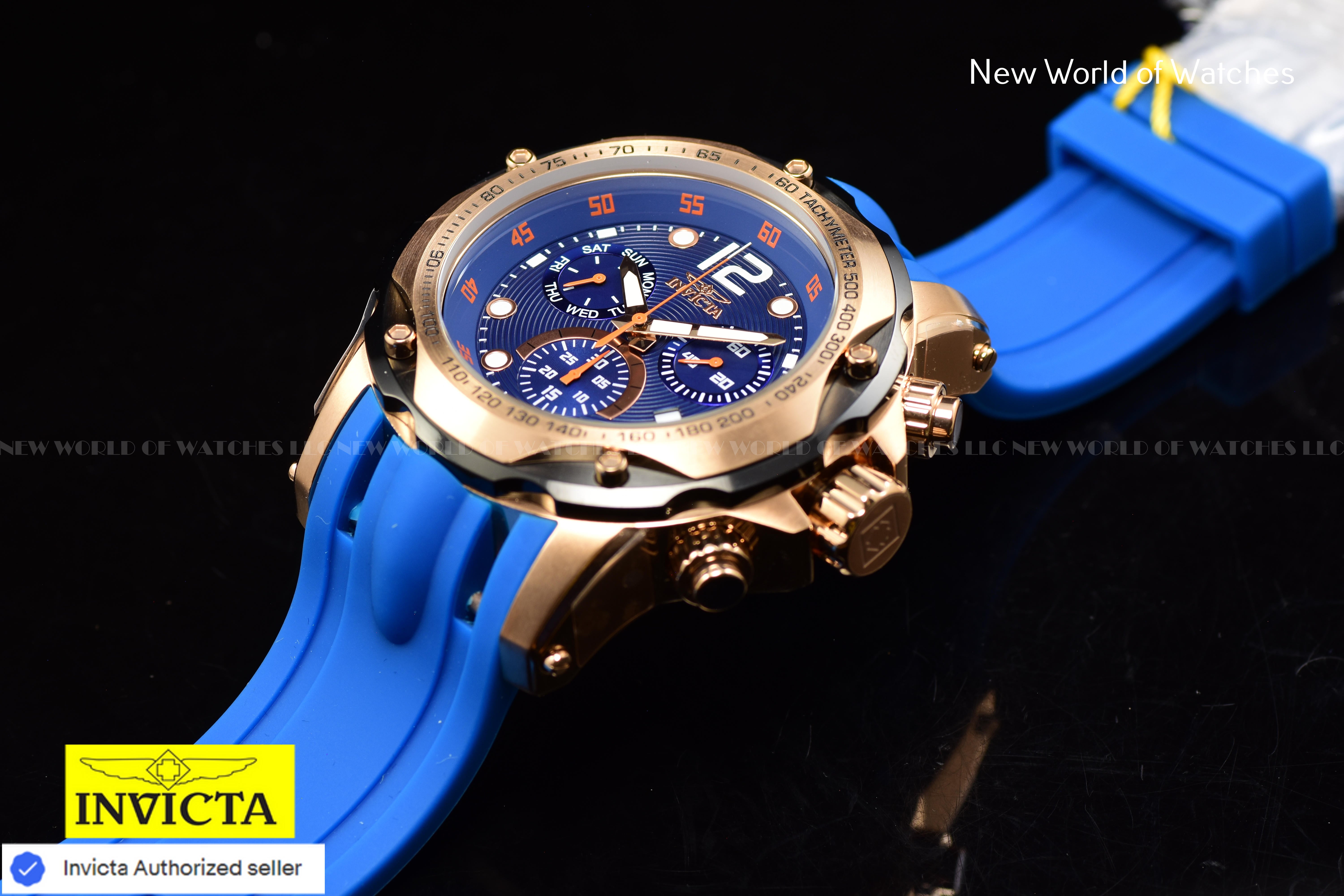 Invicta Men Speedway 51mm Blue Quartz Thailand Silicone Watch