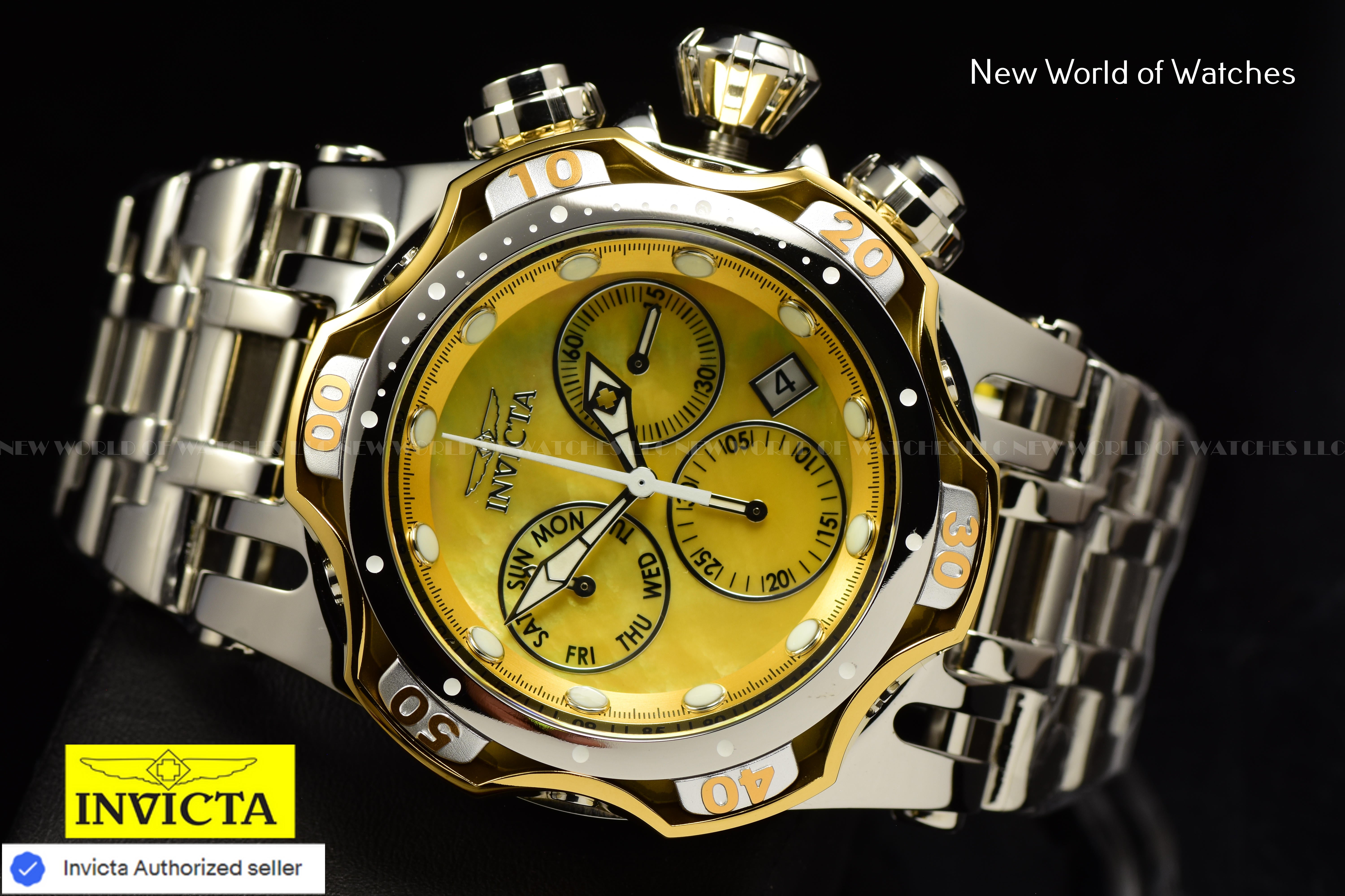 Invicta Men Fusion 54mm Gold Quartz Thailand Stainless Steel Watch
