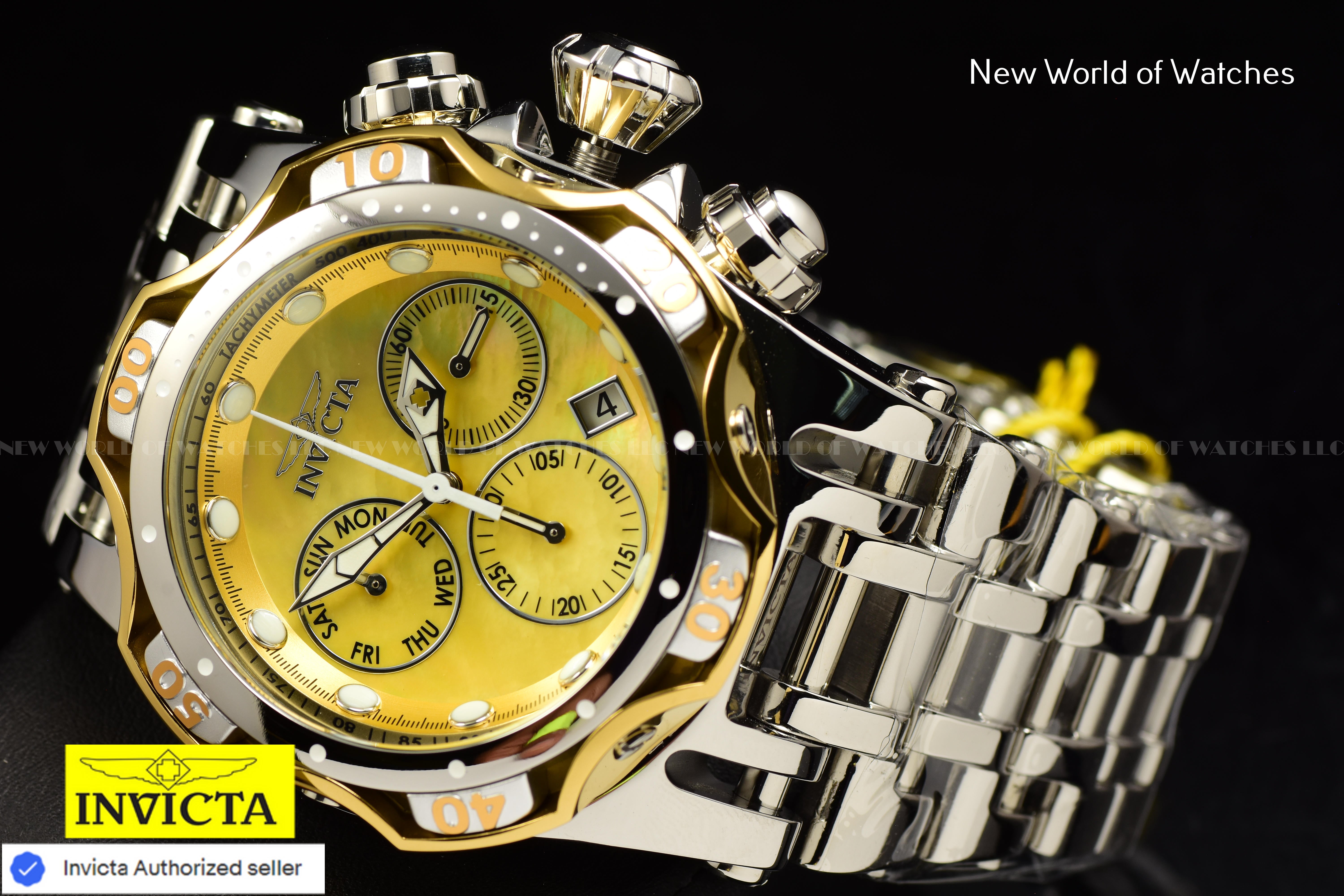 Invicta Men Fusion 54mm Gold Quartz Thailand Stainless Steel Watch