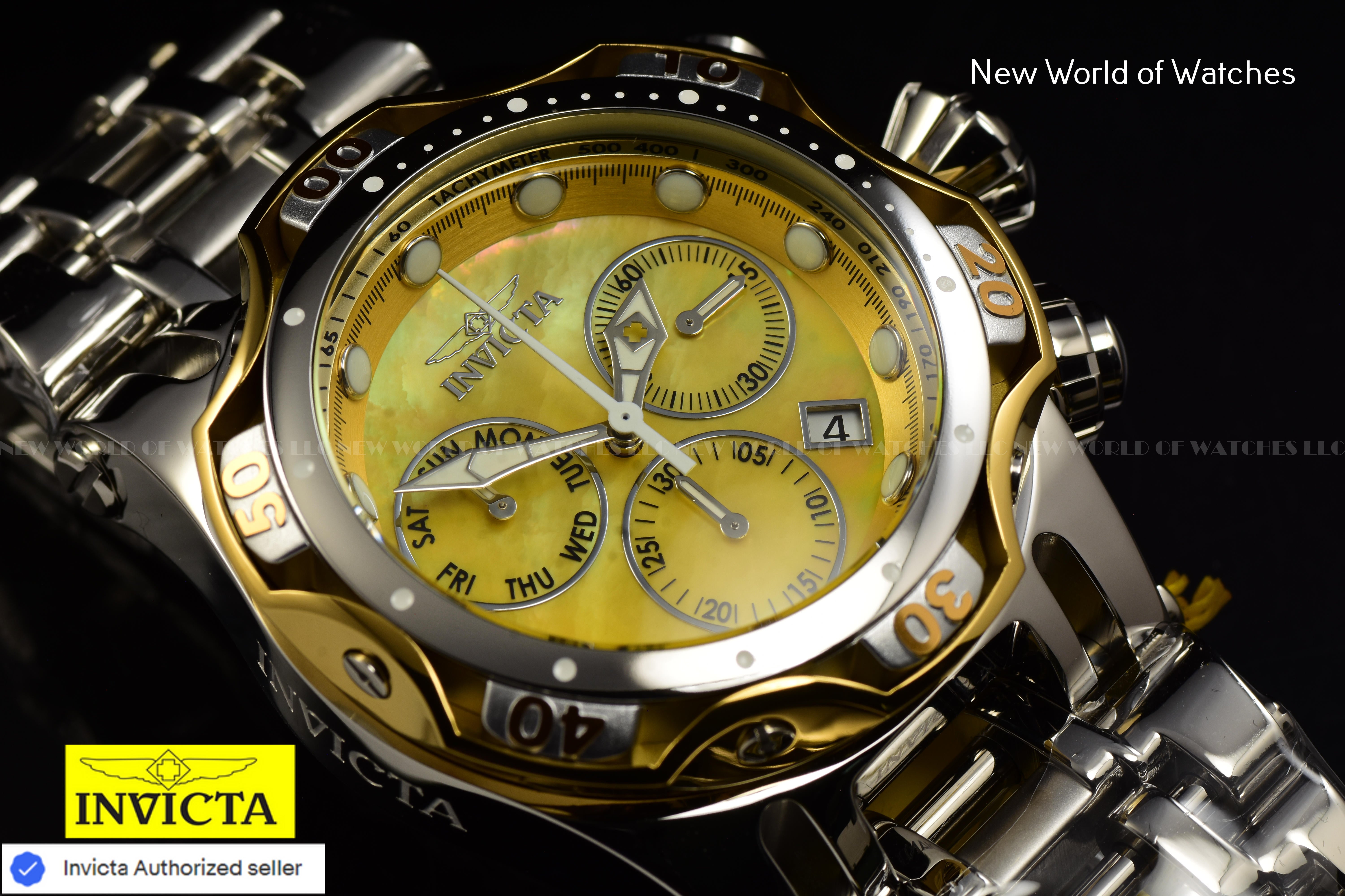 Invicta Men Fusion 54mm Gold Quartz Thailand Stainless Steel Watch