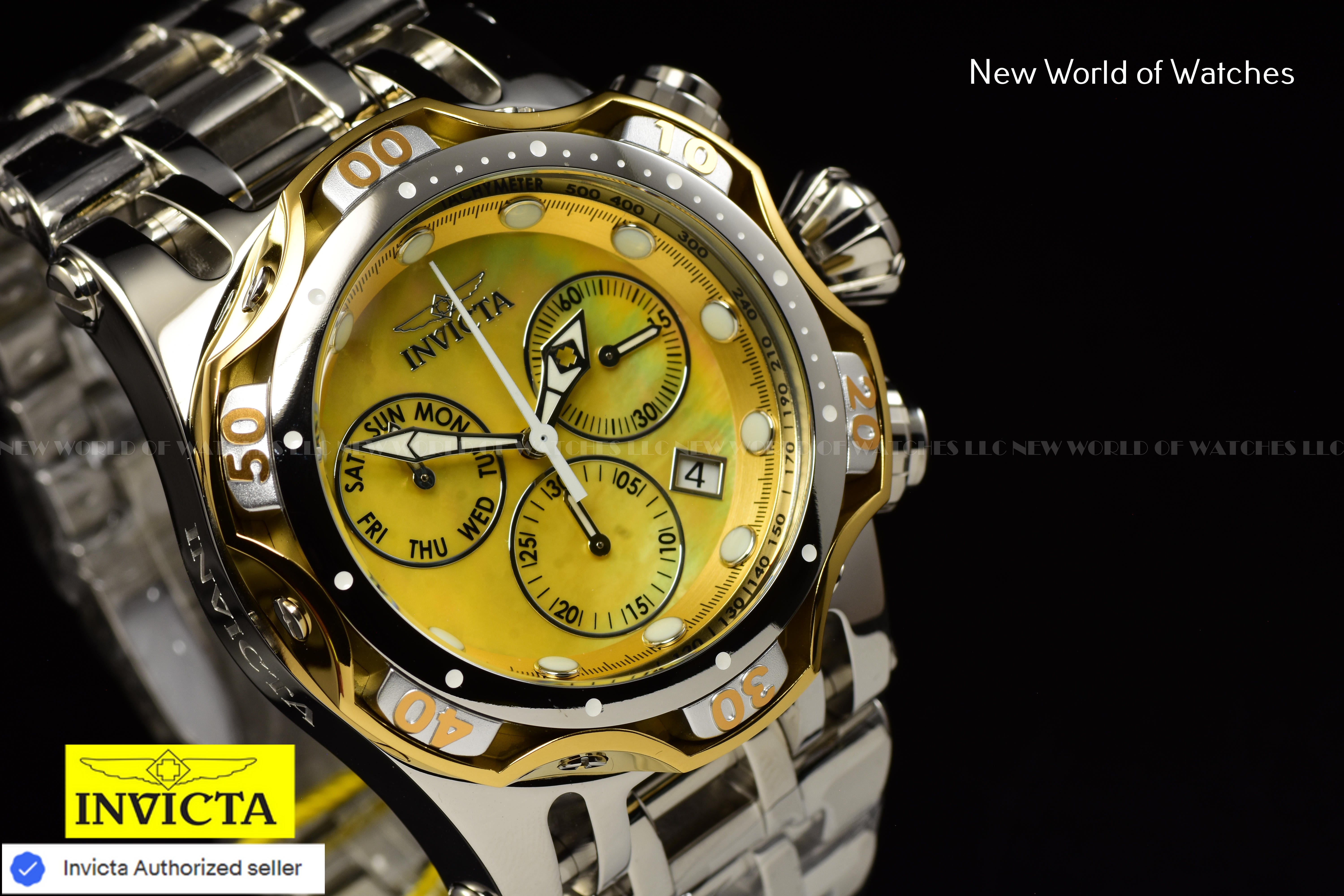 Invicta Men Fusion 54mm Gold Quartz Thailand Stainless Steel Watch