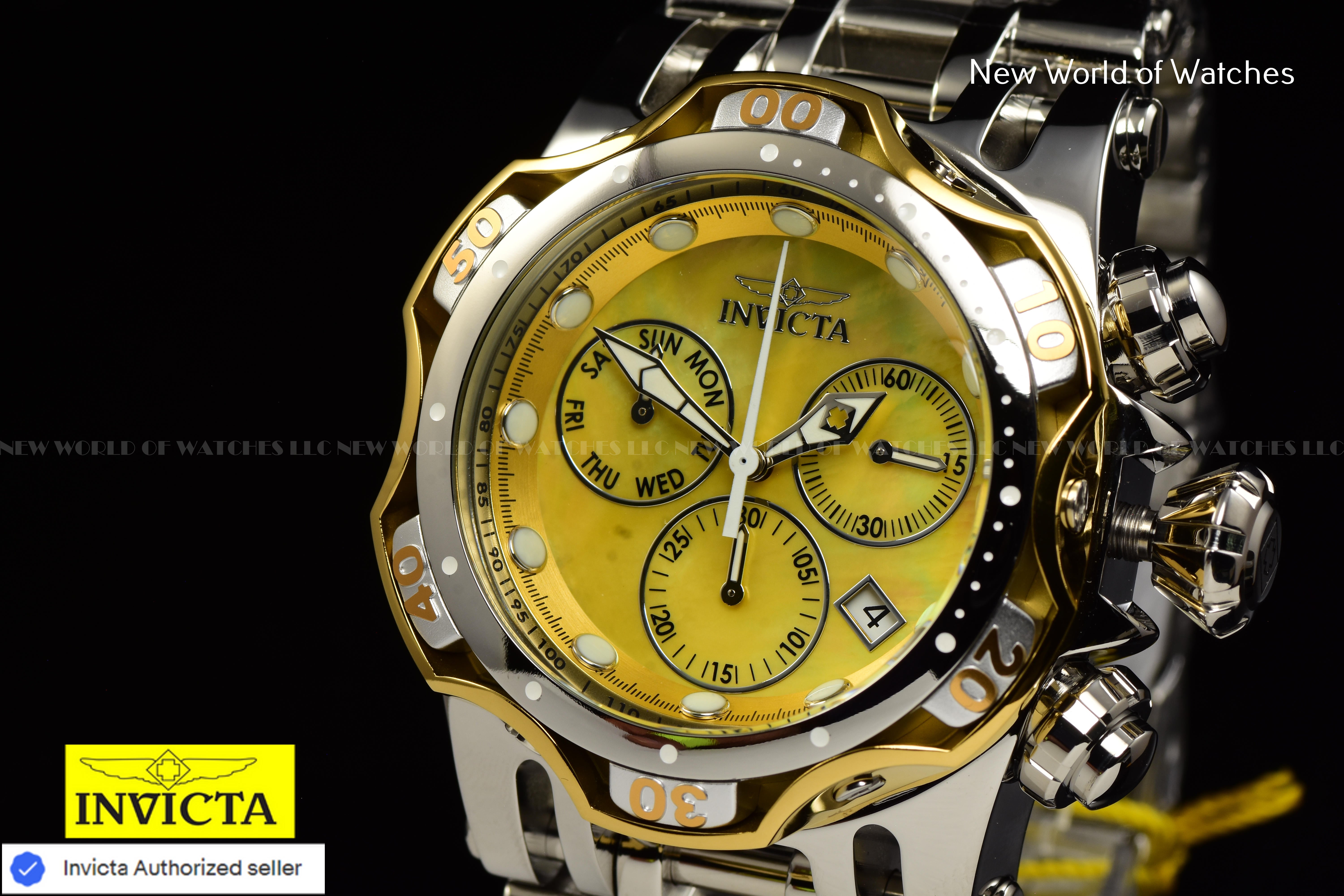 Invicta Men Fusion 54mm Gold Quartz Thailand Stainless Steel Watch