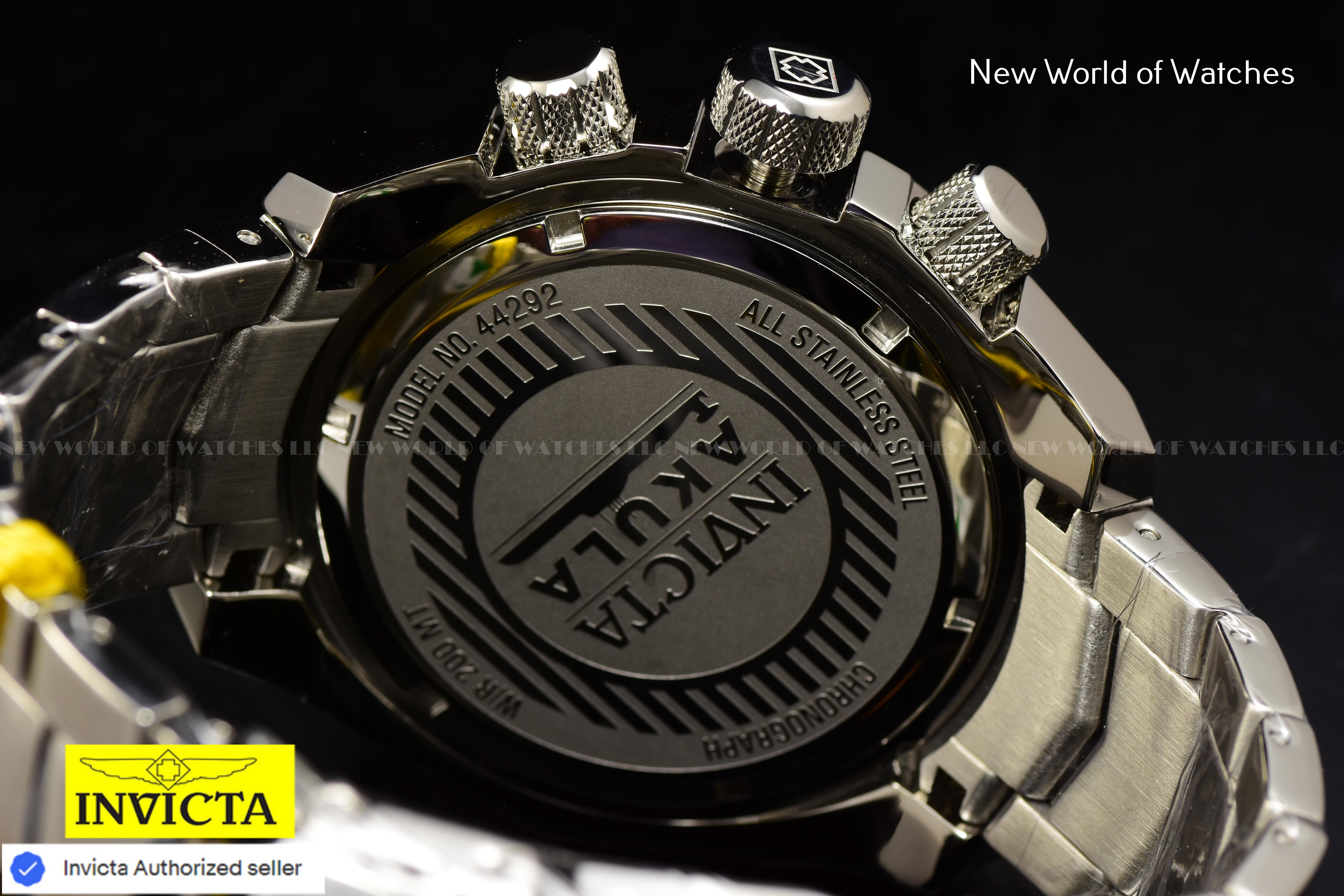 Invicta Men Akula 55mm Turquoise Grey Black Quartz Thailand Stainless Steel Watch