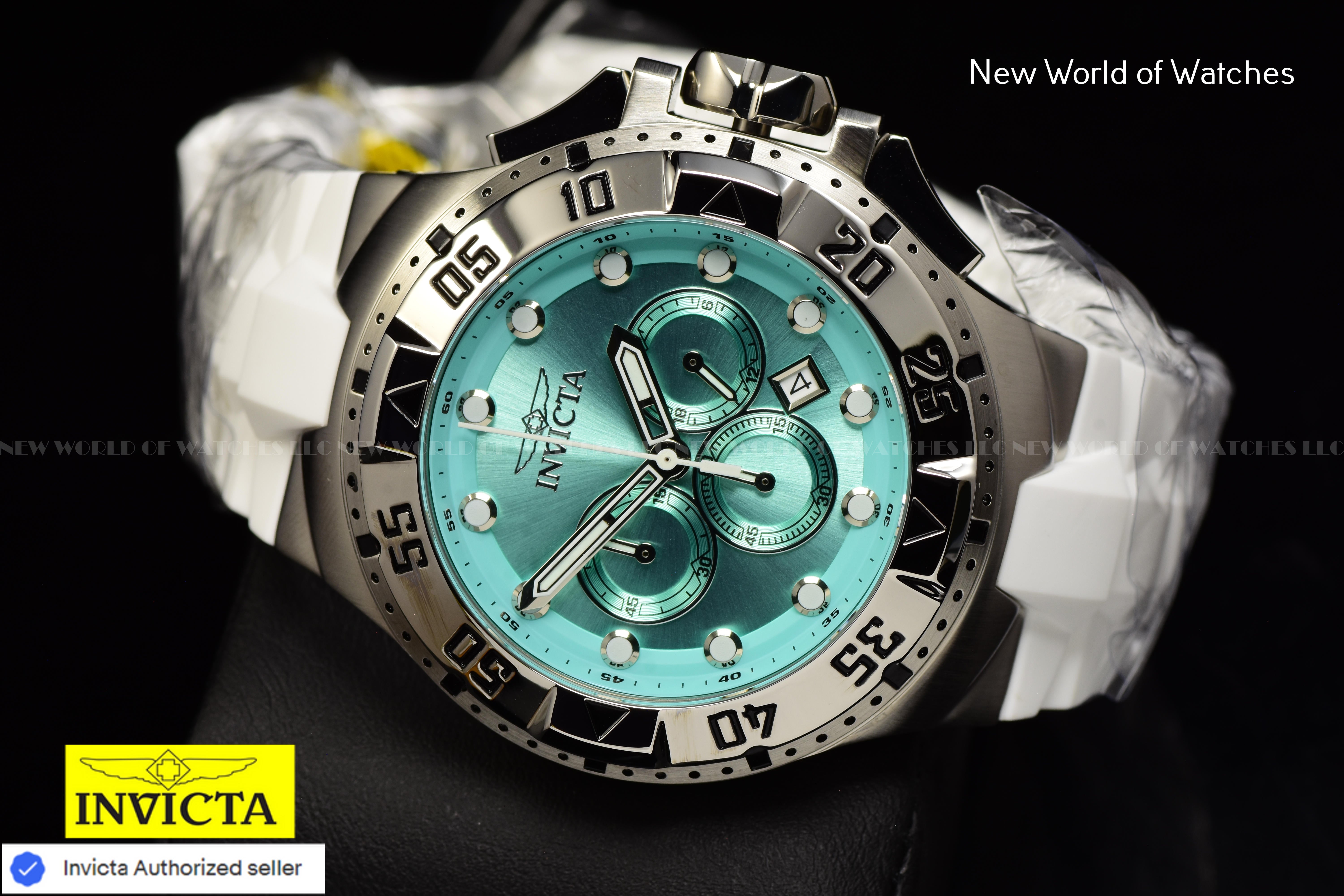 Invicta Men Excursion 50mm Turquoise Quartz Japan Silicone Watch