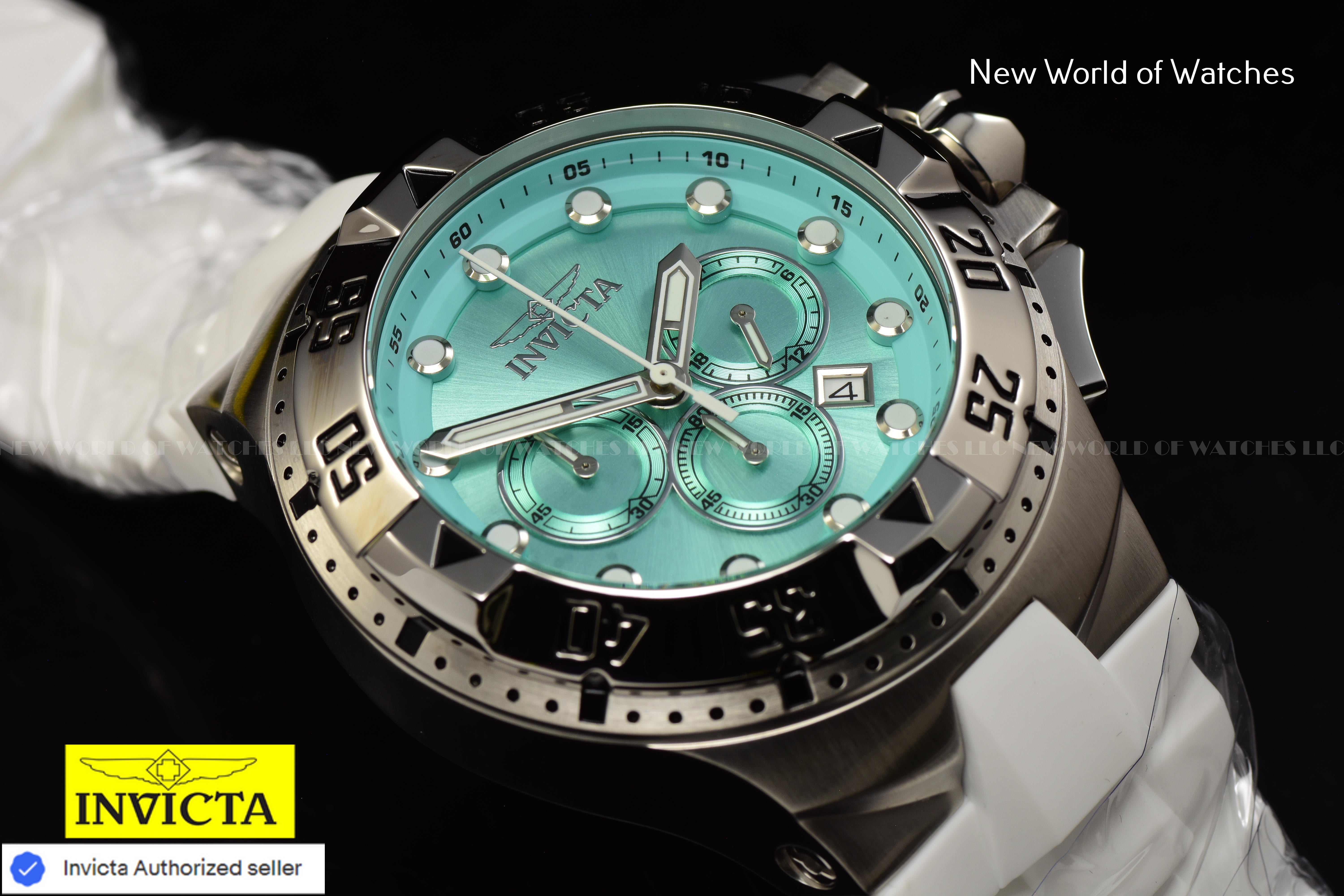 Invicta Men Excursion 50mm Turquoise Quartz Japan Silicone Watch