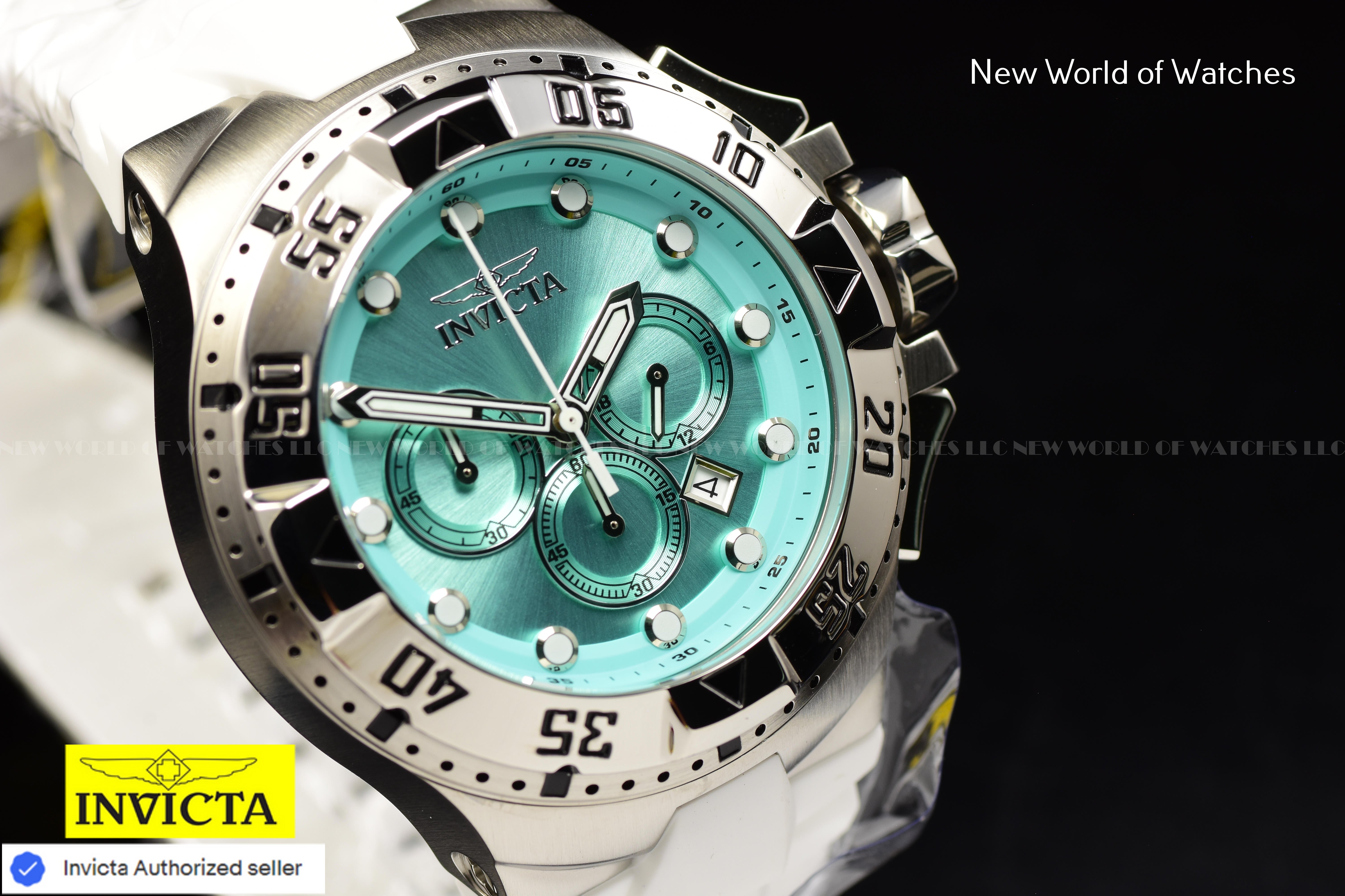 Invicta Men Excursion 50mm Turquoise Quartz Japan Silicone Watch