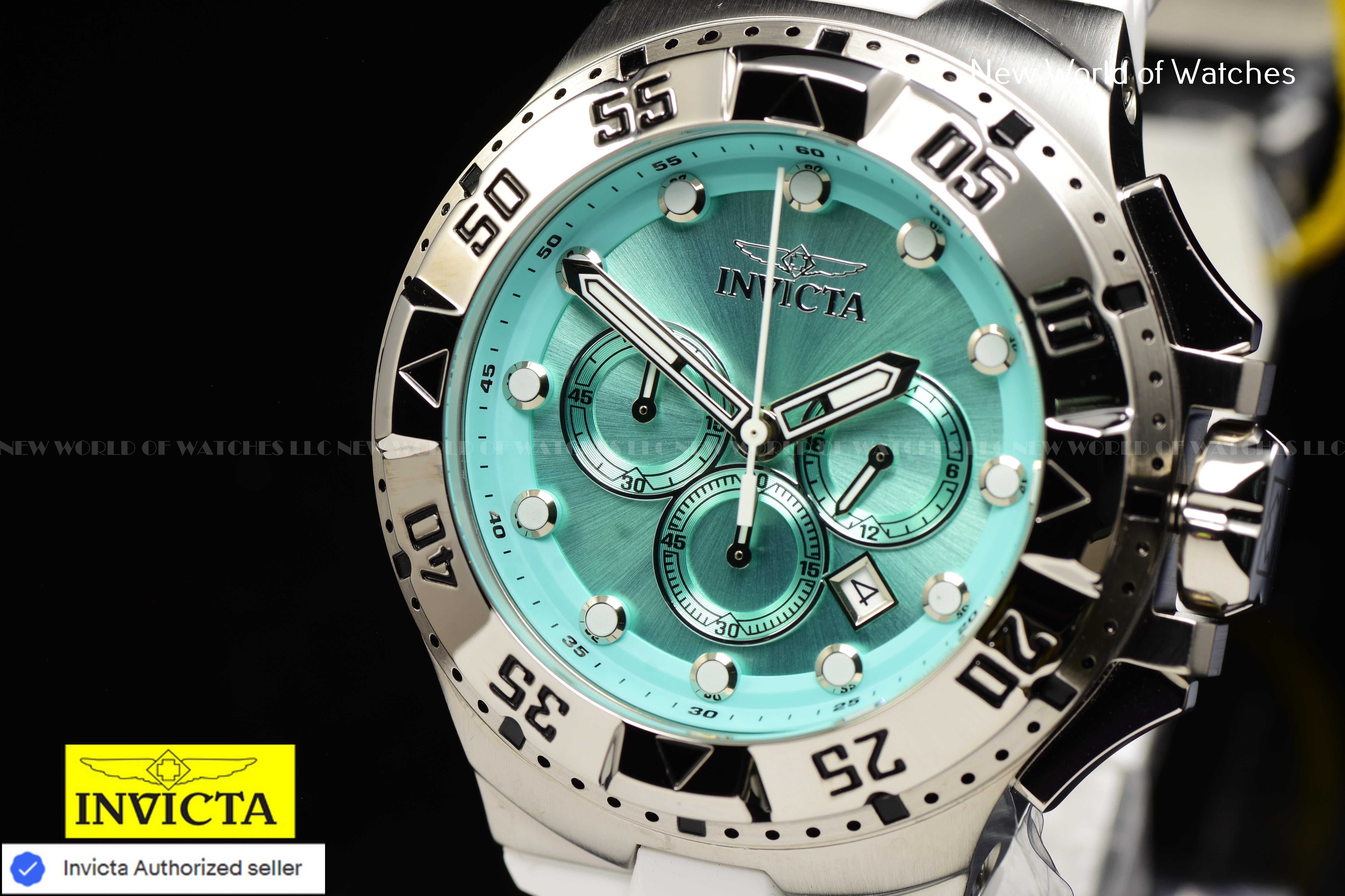 Invicta Men Excursion 50mm Turquoise Quartz Japan Silicone Watch