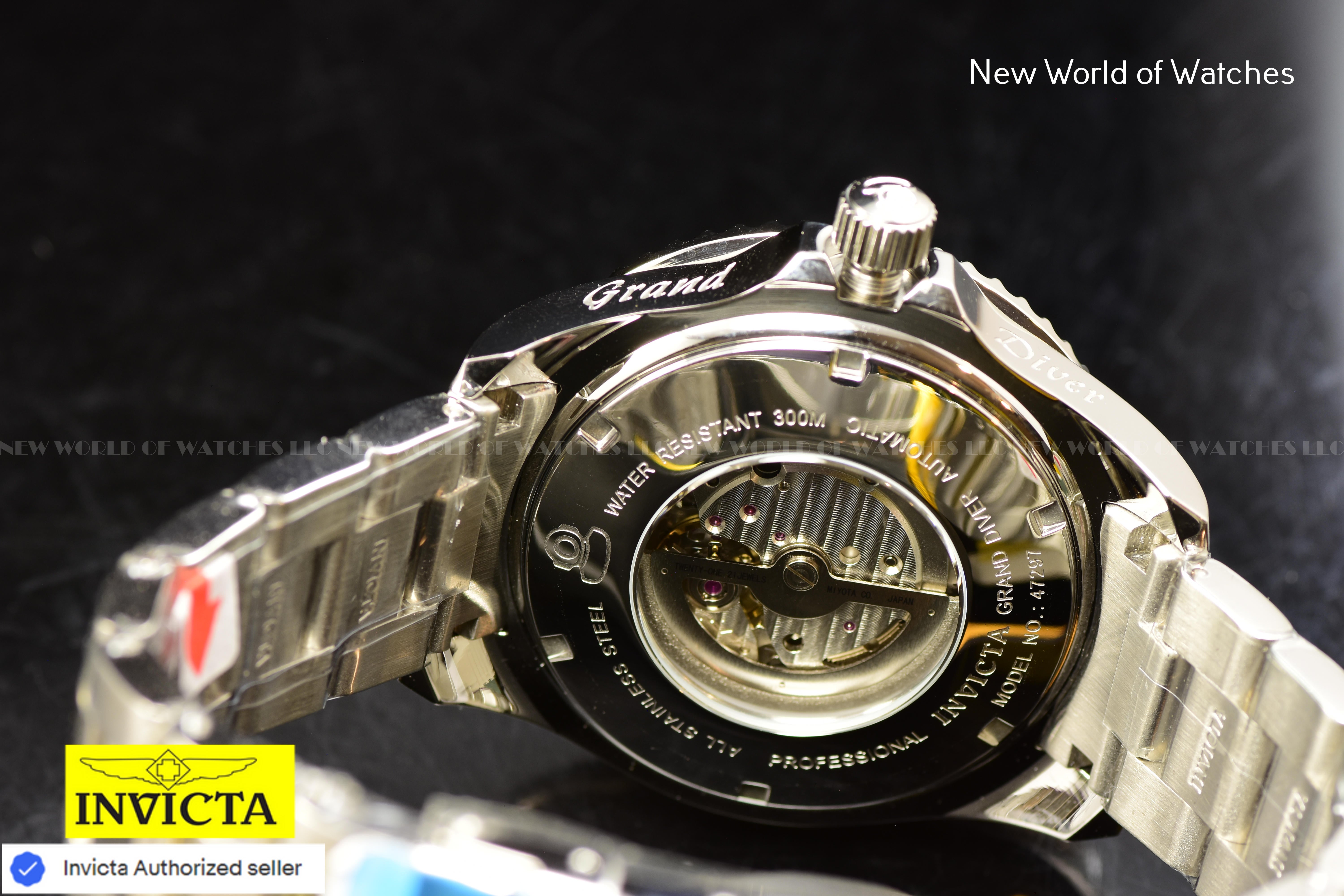 Invicta Men's Pro Diver 47mm Black Automatic Japan Stainless Steel Red Black Bezel Watch