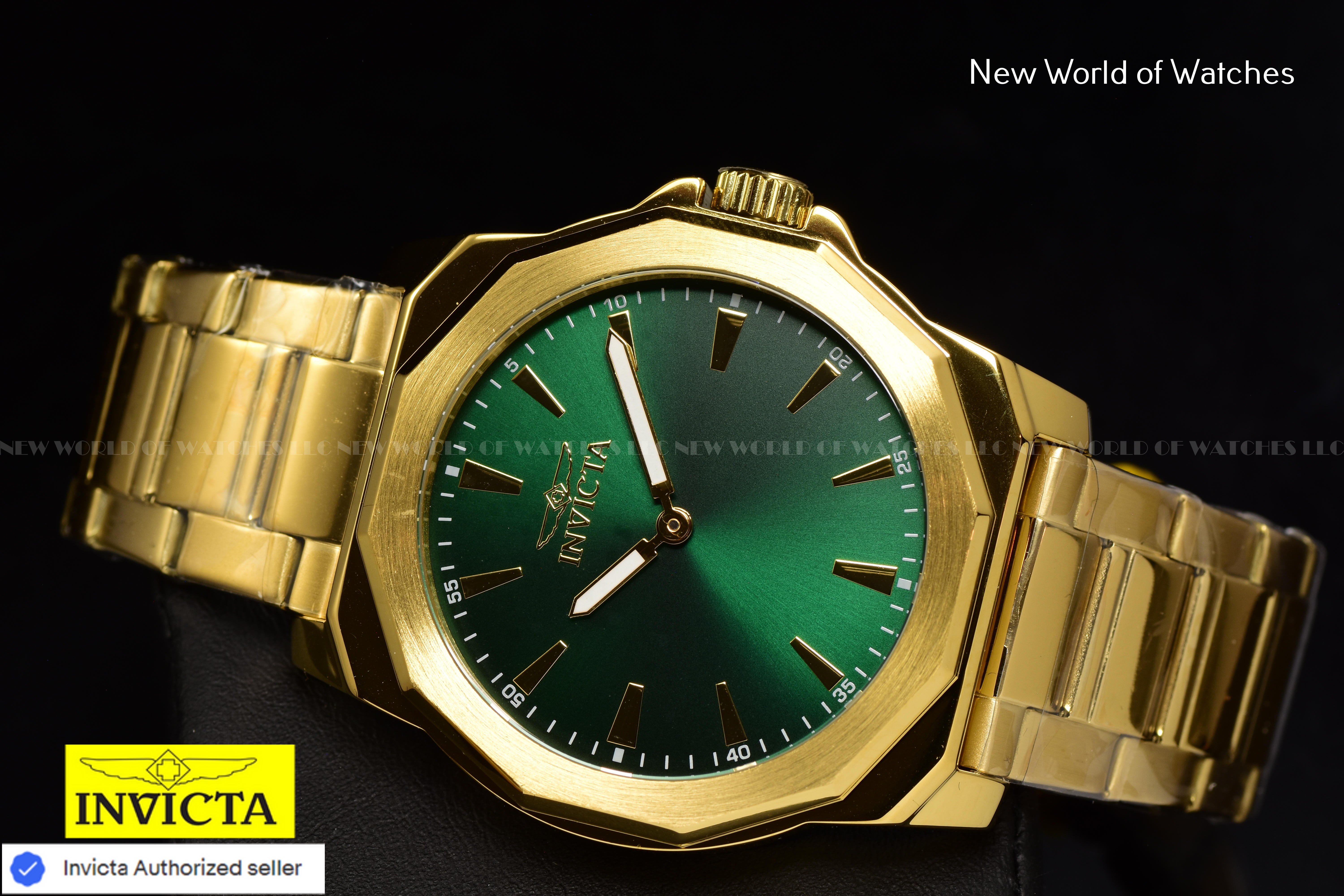 Invicta Men Speedway 42mm Green Quartz Japan Stainless Steel Watch