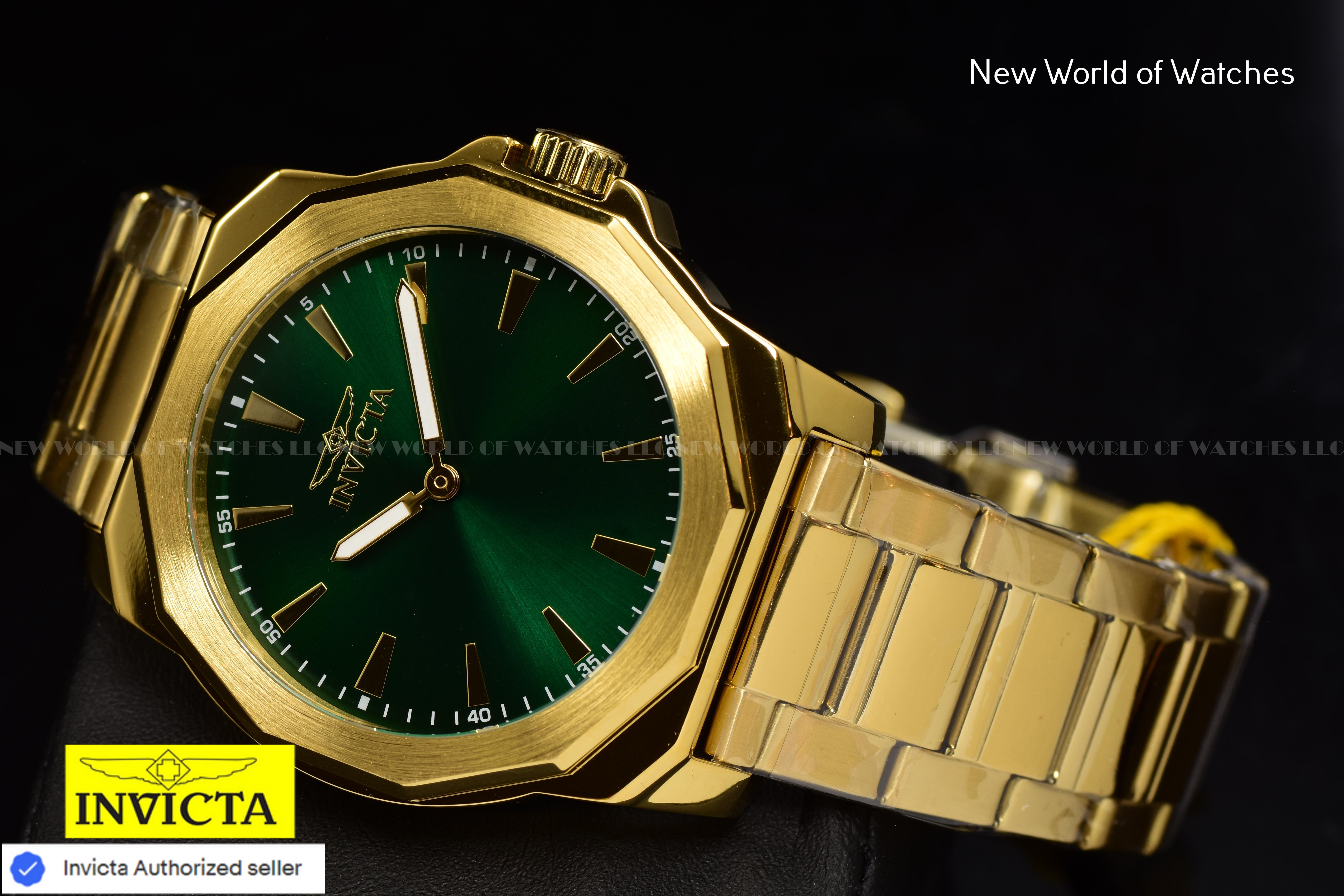 Invicta Men Speedway 42mm Green Quartz Japan Stainless Steel Watch
