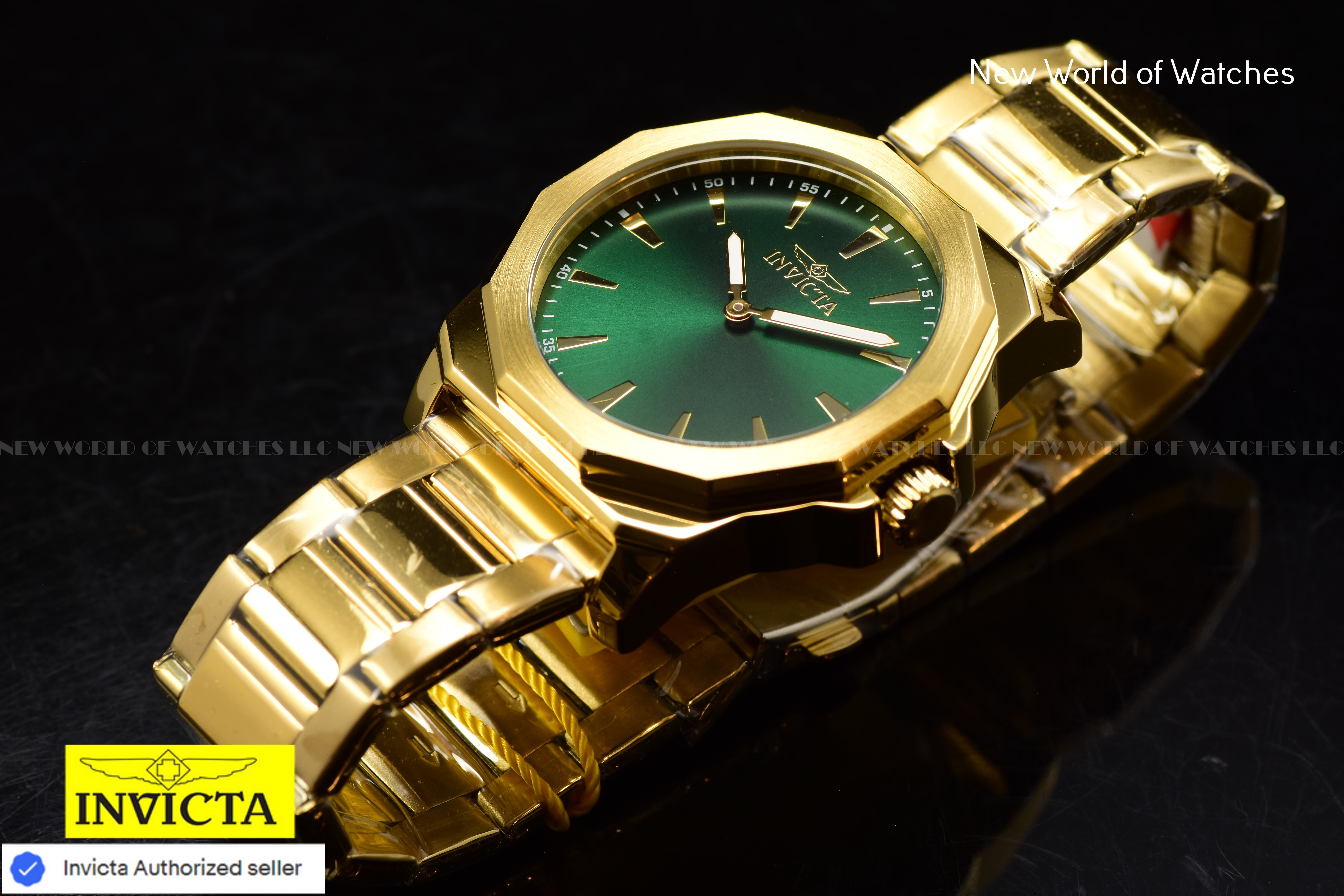Invicta Men Speedway 42mm Green Quartz Japan Stainless Steel Watch