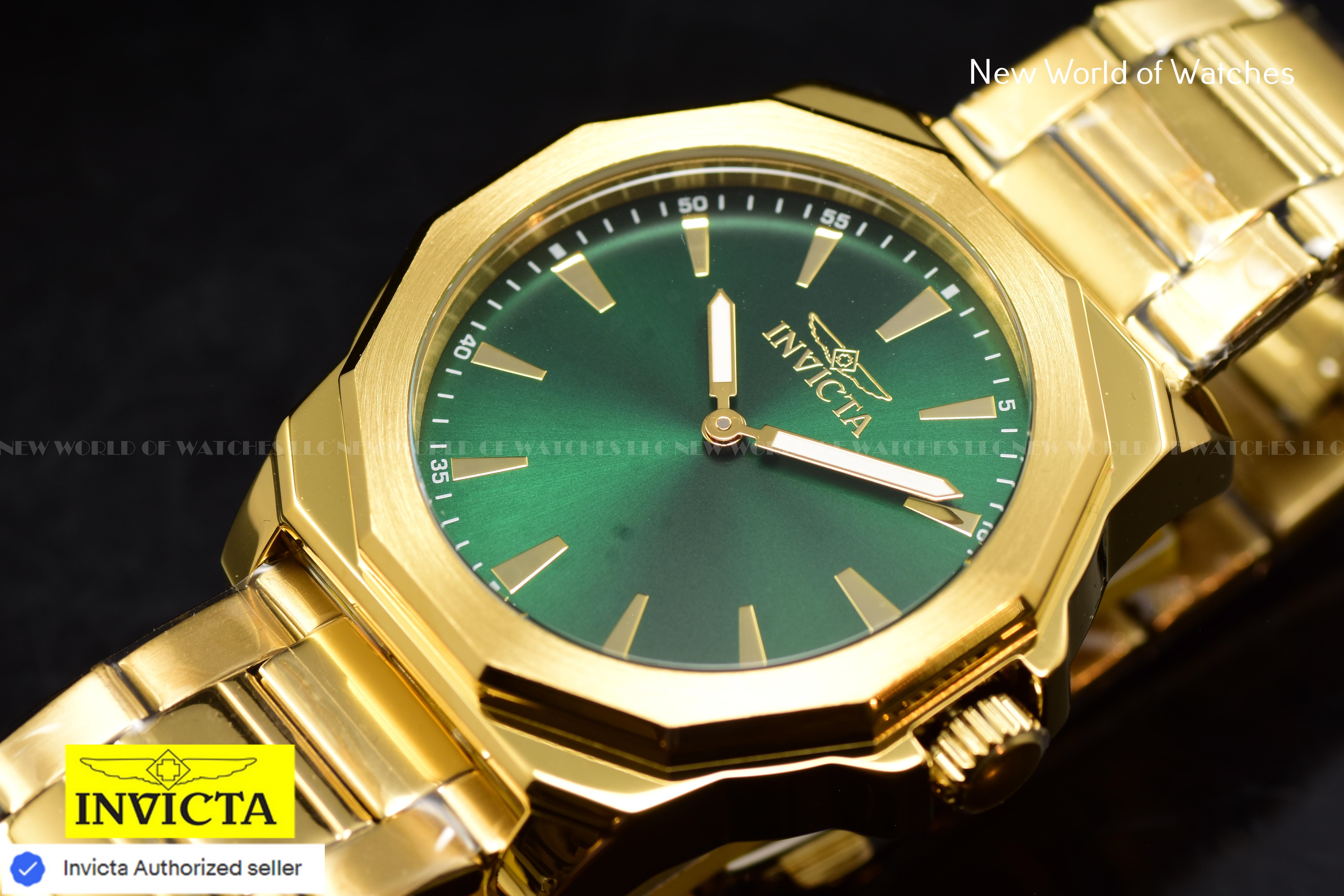Invicta Men Speedway 42mm Green Quartz Japan Stainless Steel Watch