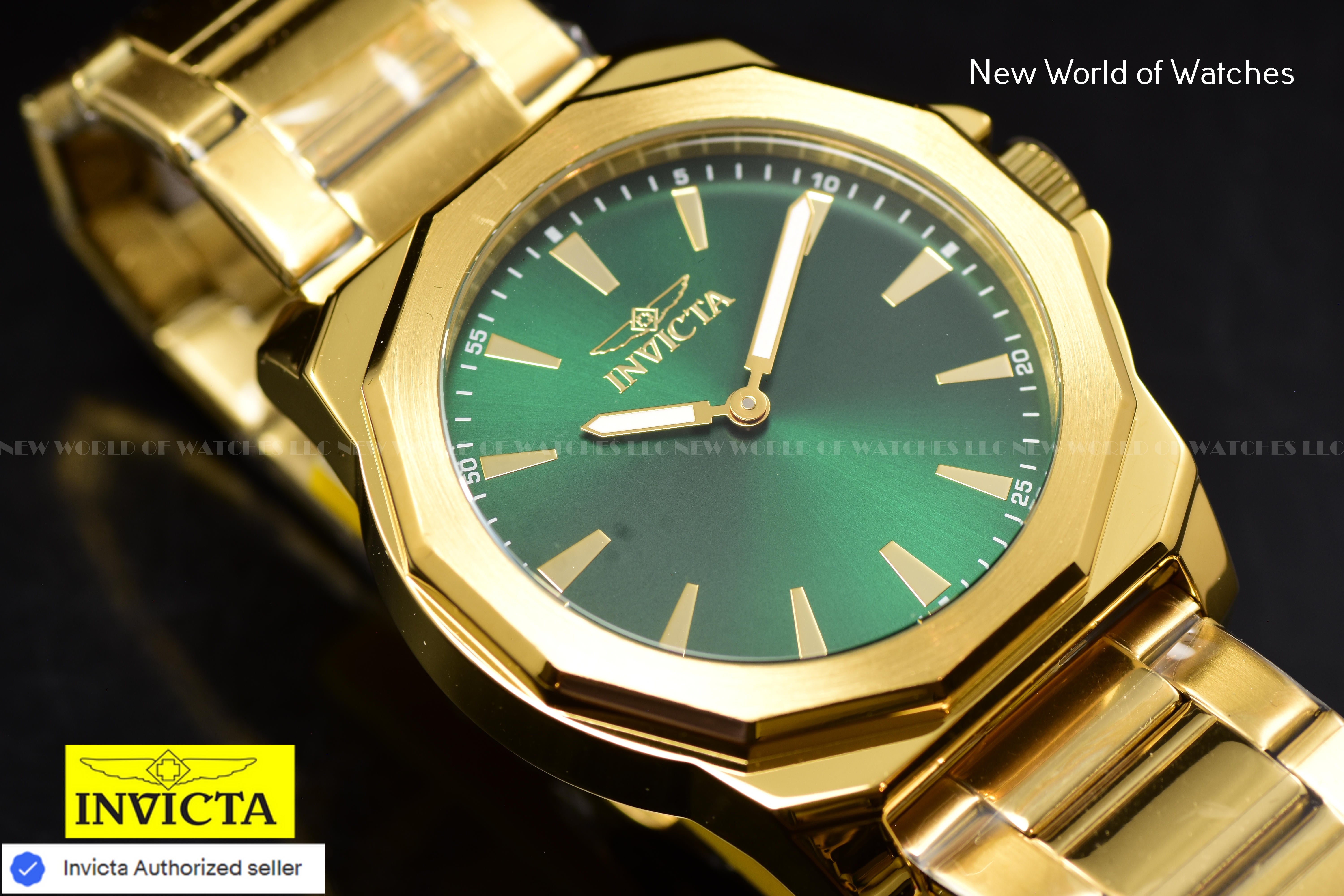 Invicta Men Speedway 42mm Green Quartz Japan Stainless Steel Watch
