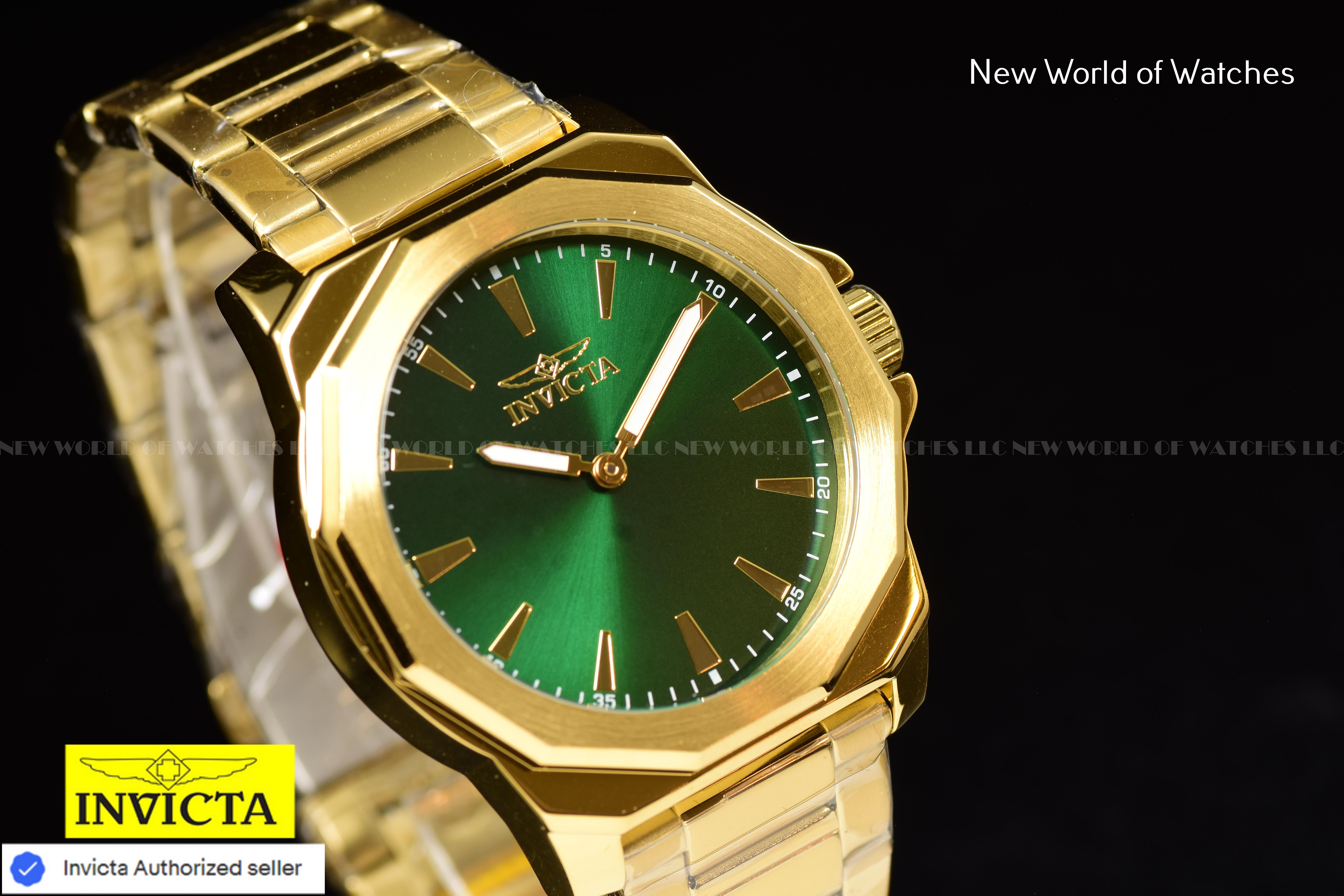 Invicta Men Speedway 42mm Green Quartz Japan Stainless Steel Watch