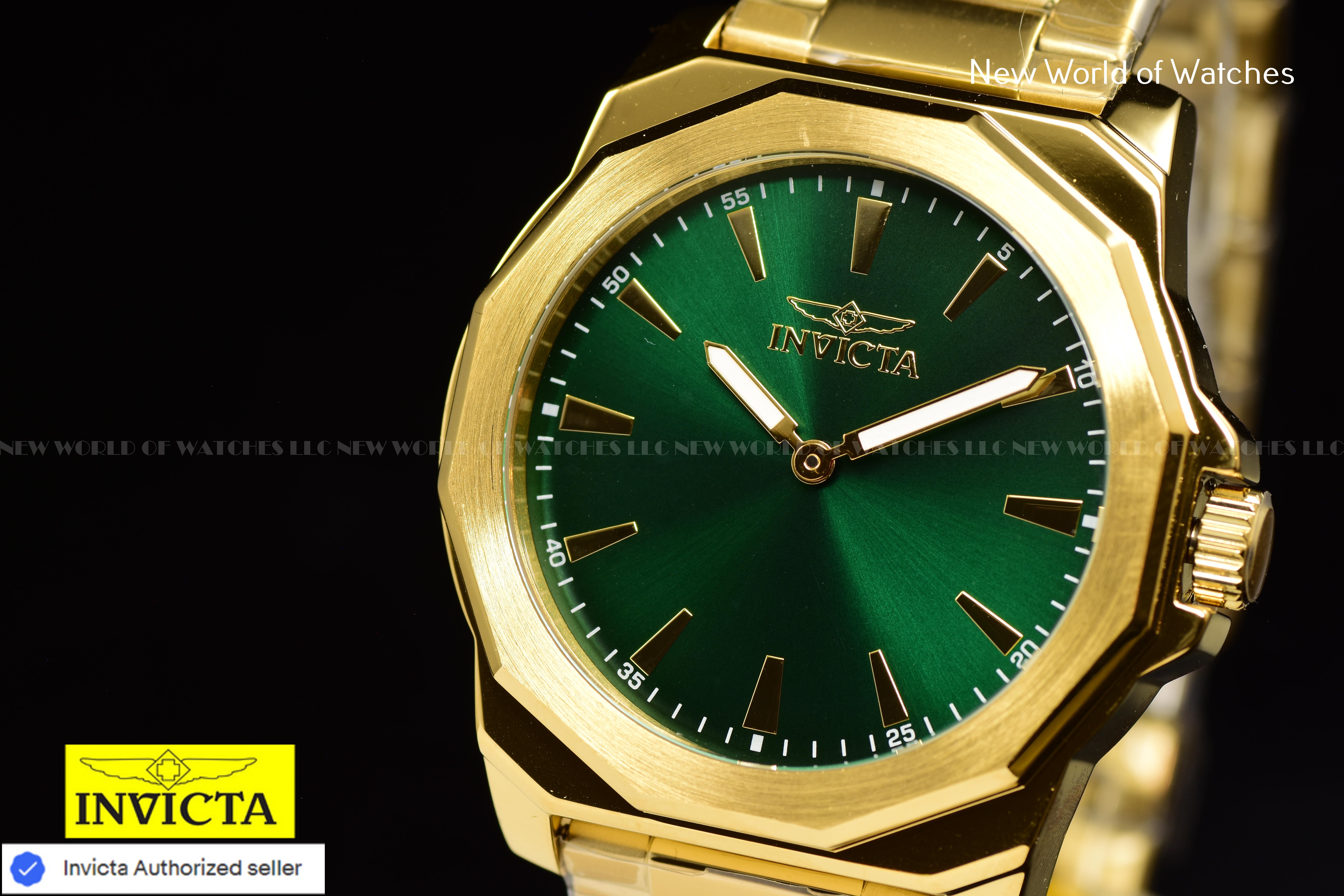 Invicta Men Speedway 42mm Green Quartz Japan Stainless Steel Watch