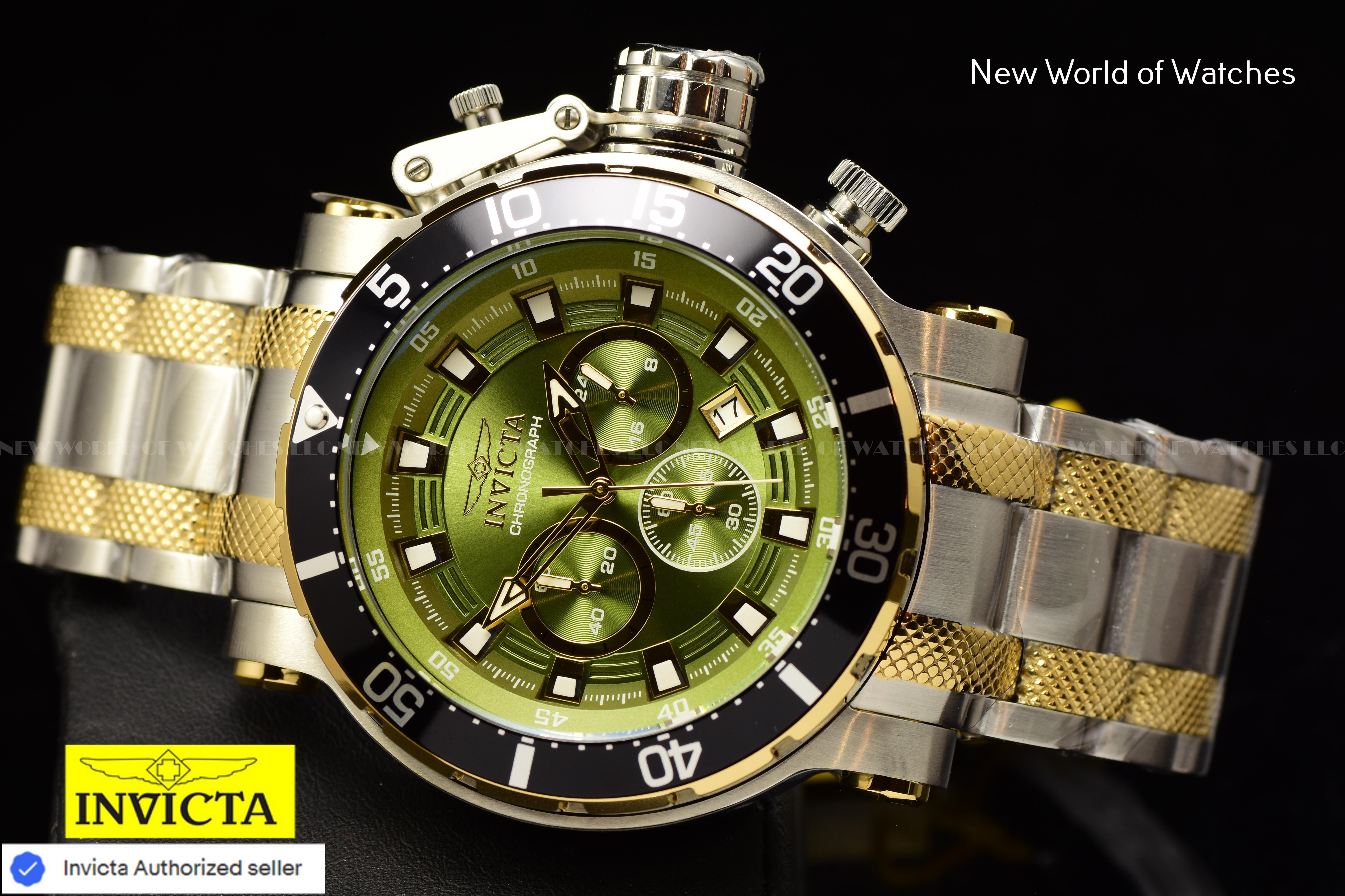 Invicta Men Coalition Forces 52mm Green Quartz Japan Stainless Steel Watch