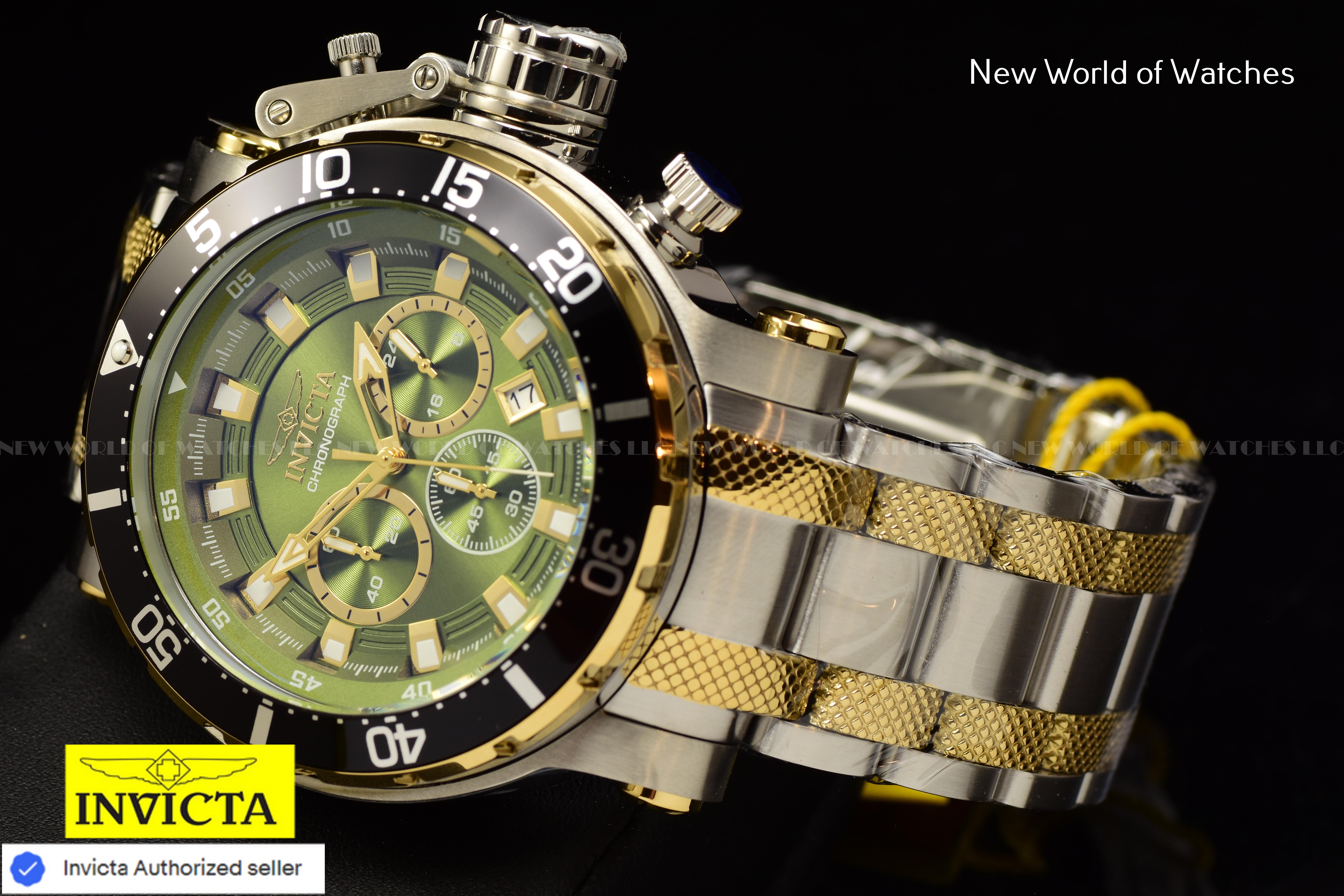 Invicta Men Coalition Forces 52mm Green Quartz Japan Stainless Steel Watch