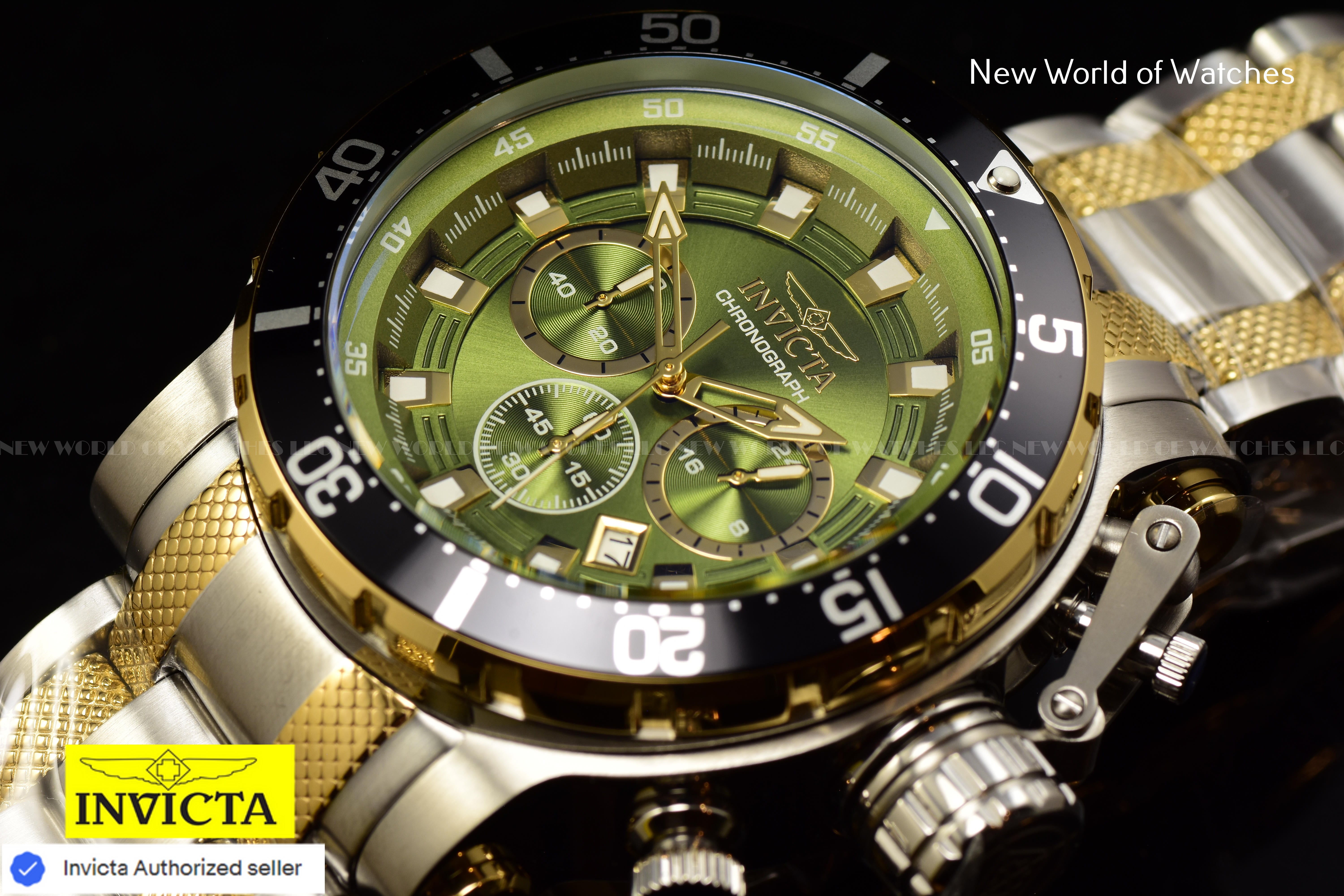 Invicta Men Coalition Forces 52mm Green Quartz Japan Stainless Steel Watch