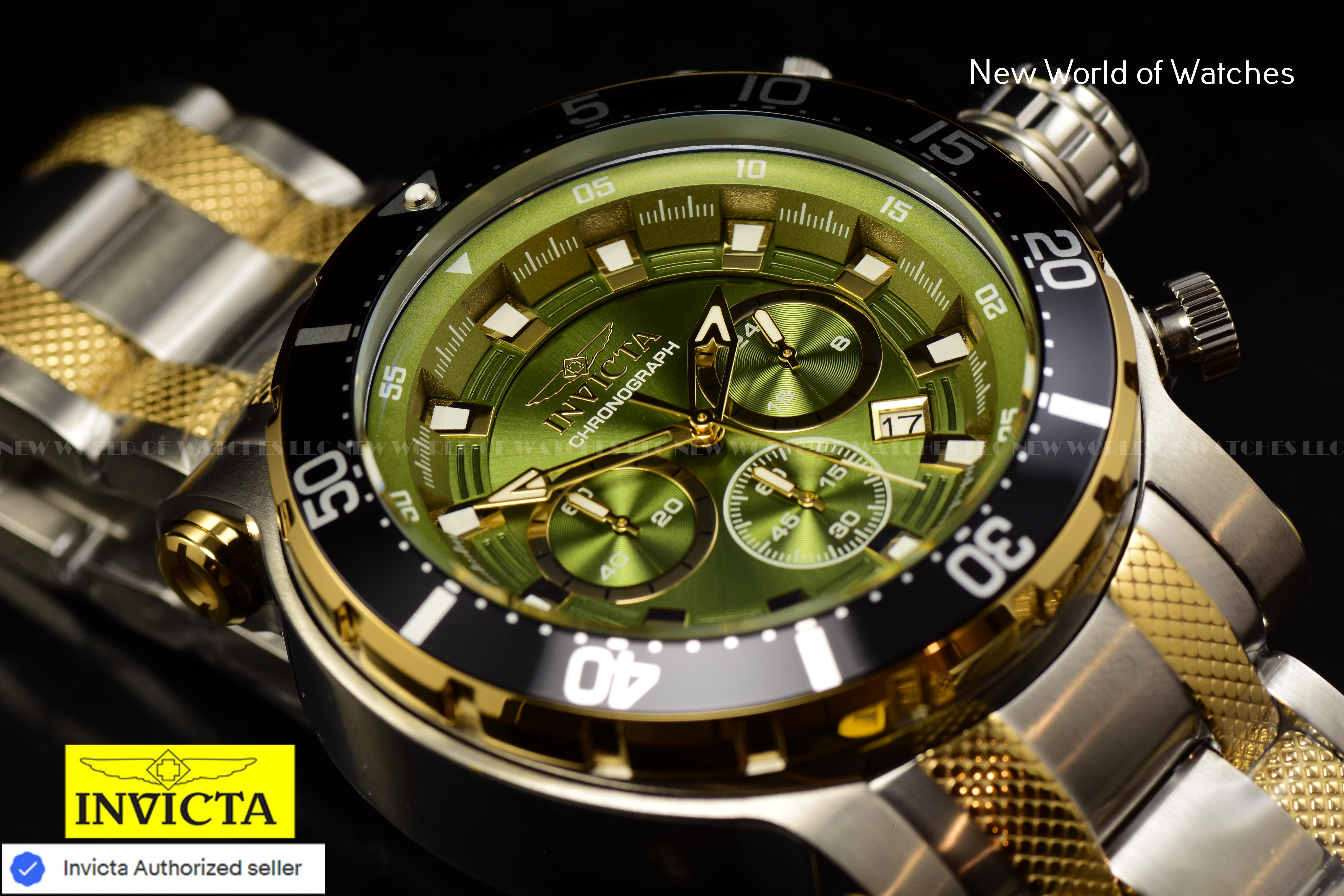 Invicta Men Coalition Forces 52mm Green Quartz Japan Stainless Steel Watch