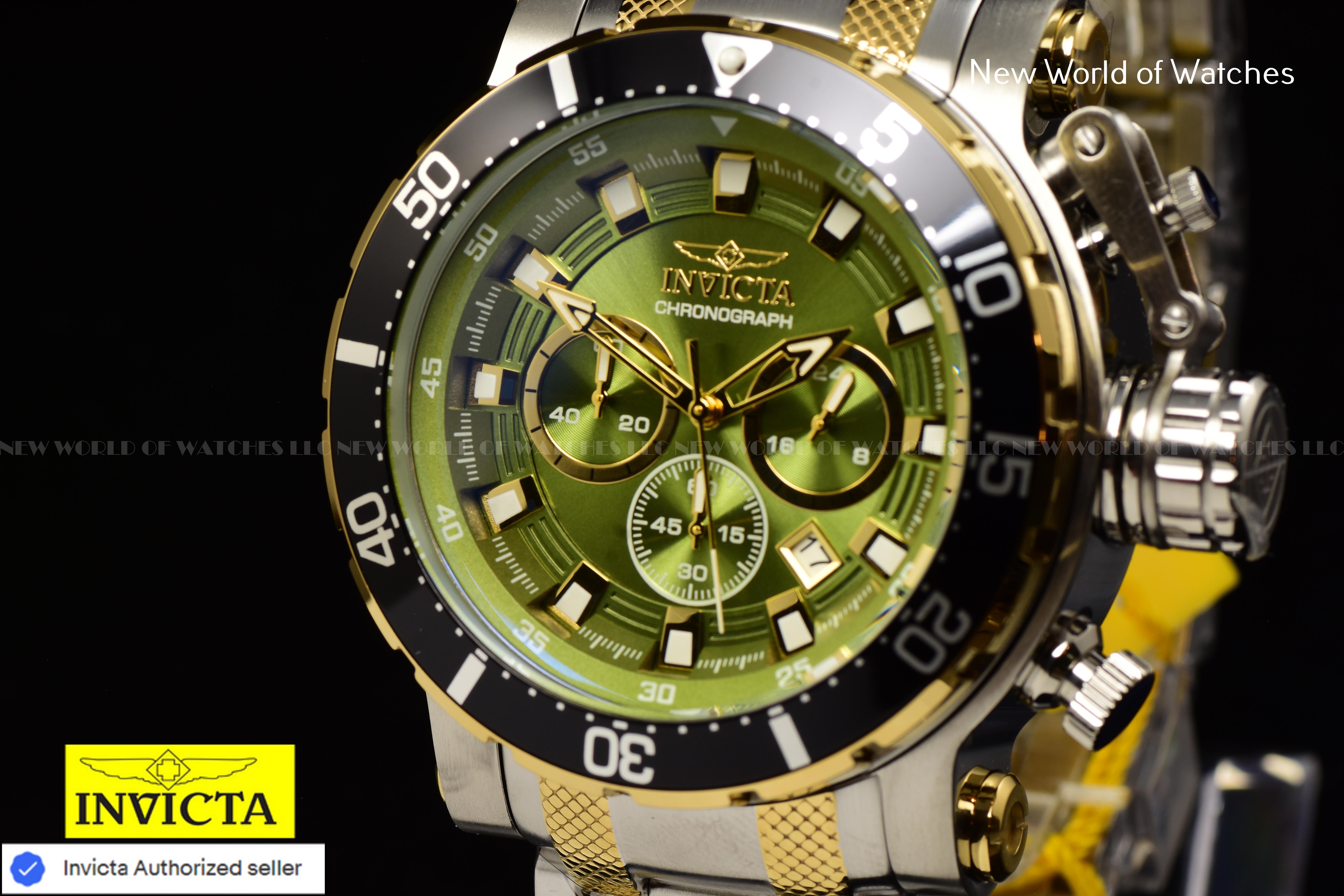 Invicta Men Coalition Forces 52mm Green Quartz Japan Stainless Steel Watch
