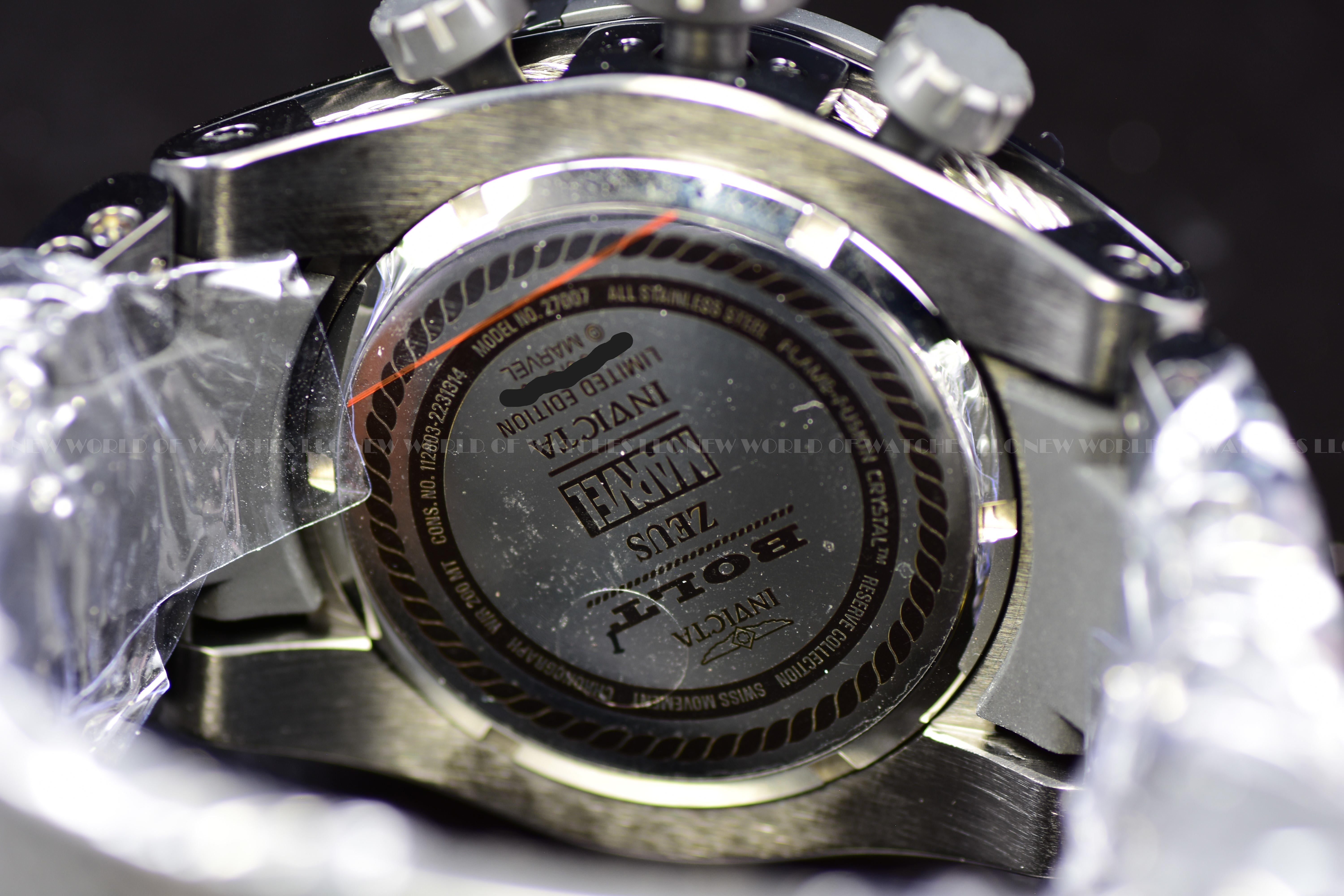 RARE Invicta Men's Marvel Black Panther 53mm Dial Chronograph Quartz Watch