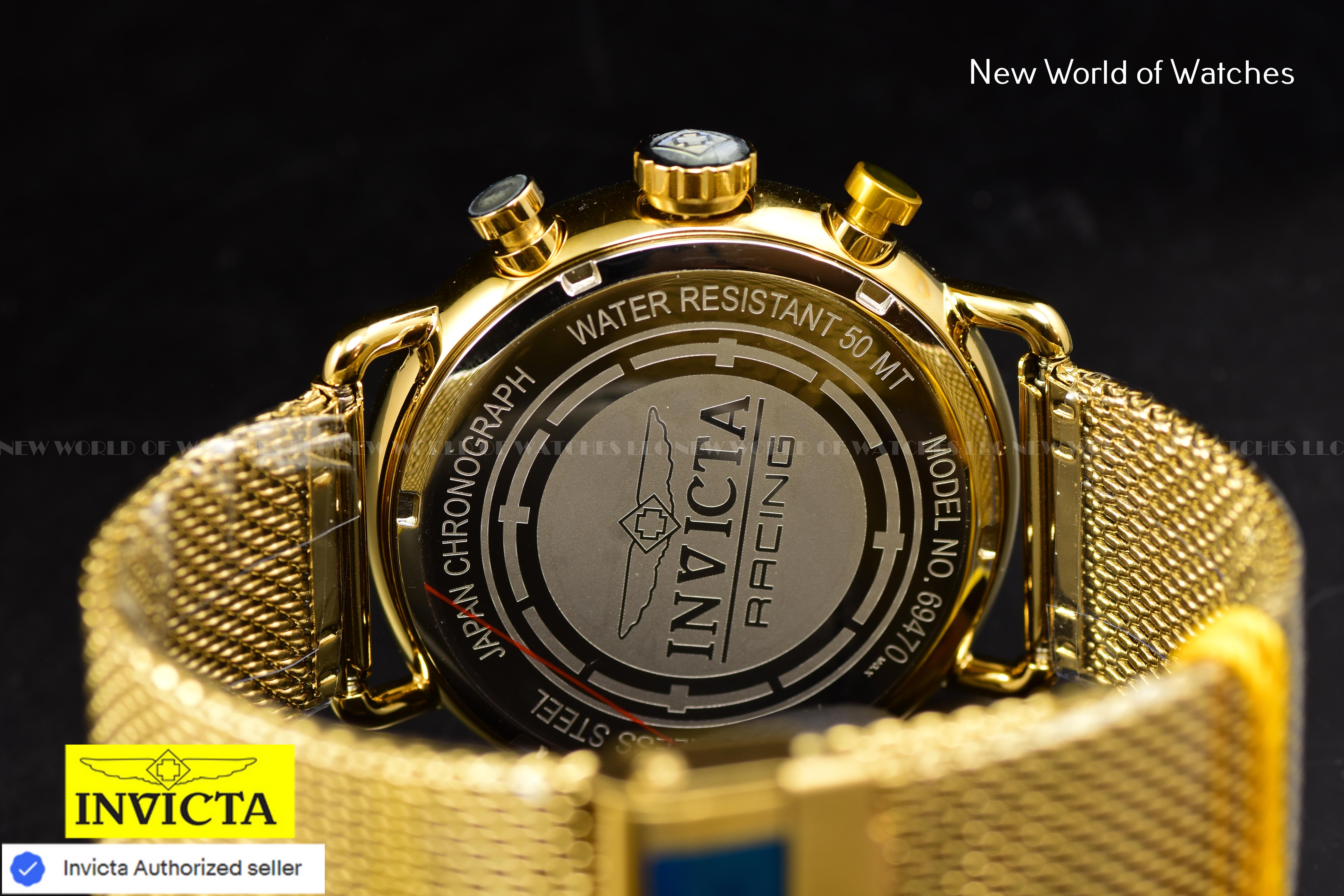 Invicta Men Speedway 44mm Green Quartz Japan Stainless Steel Watch