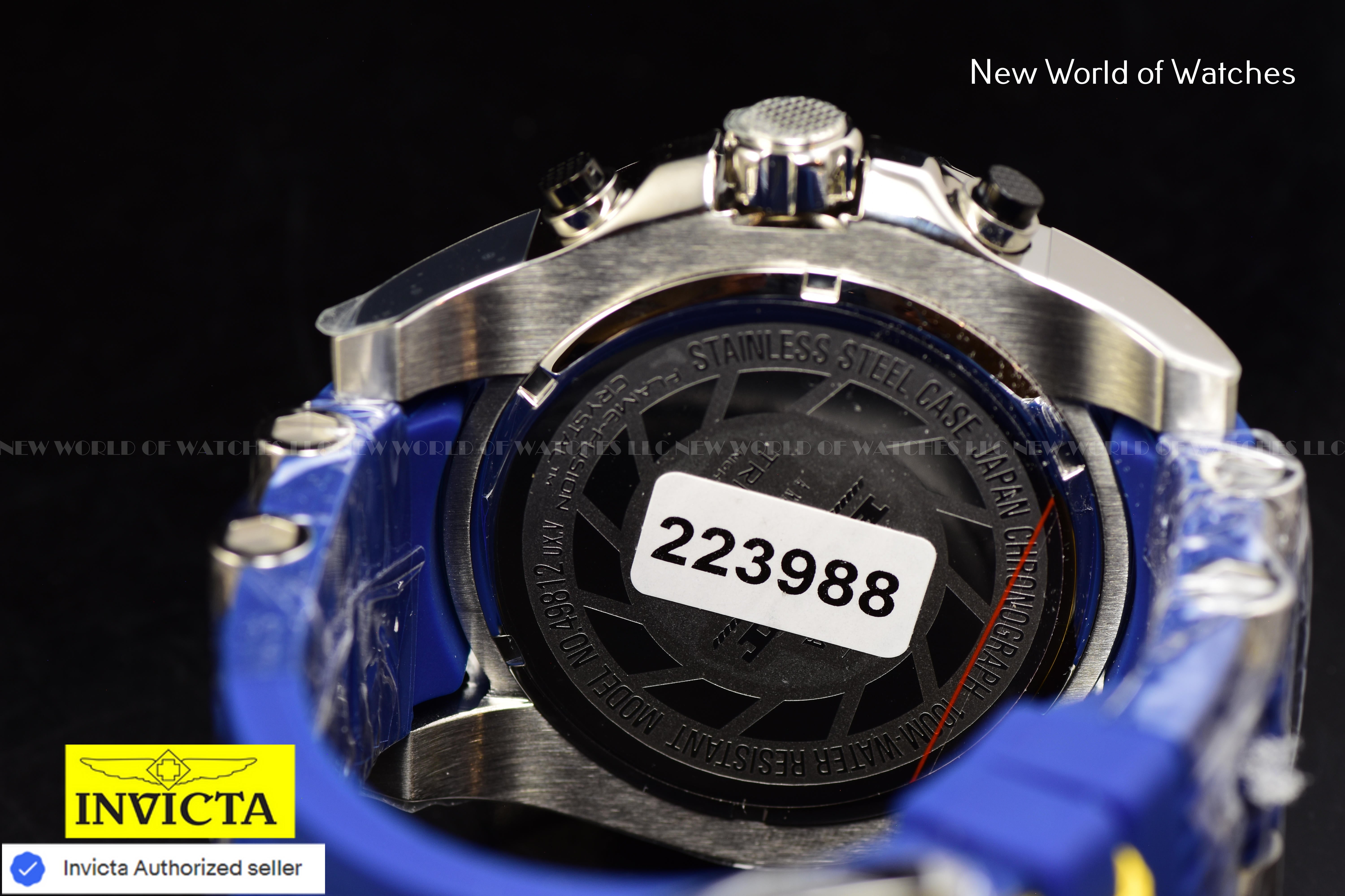 Invicta Men Bolt 52mm Red Quartz Japan Silicone Stainless Steel 49812 Watch