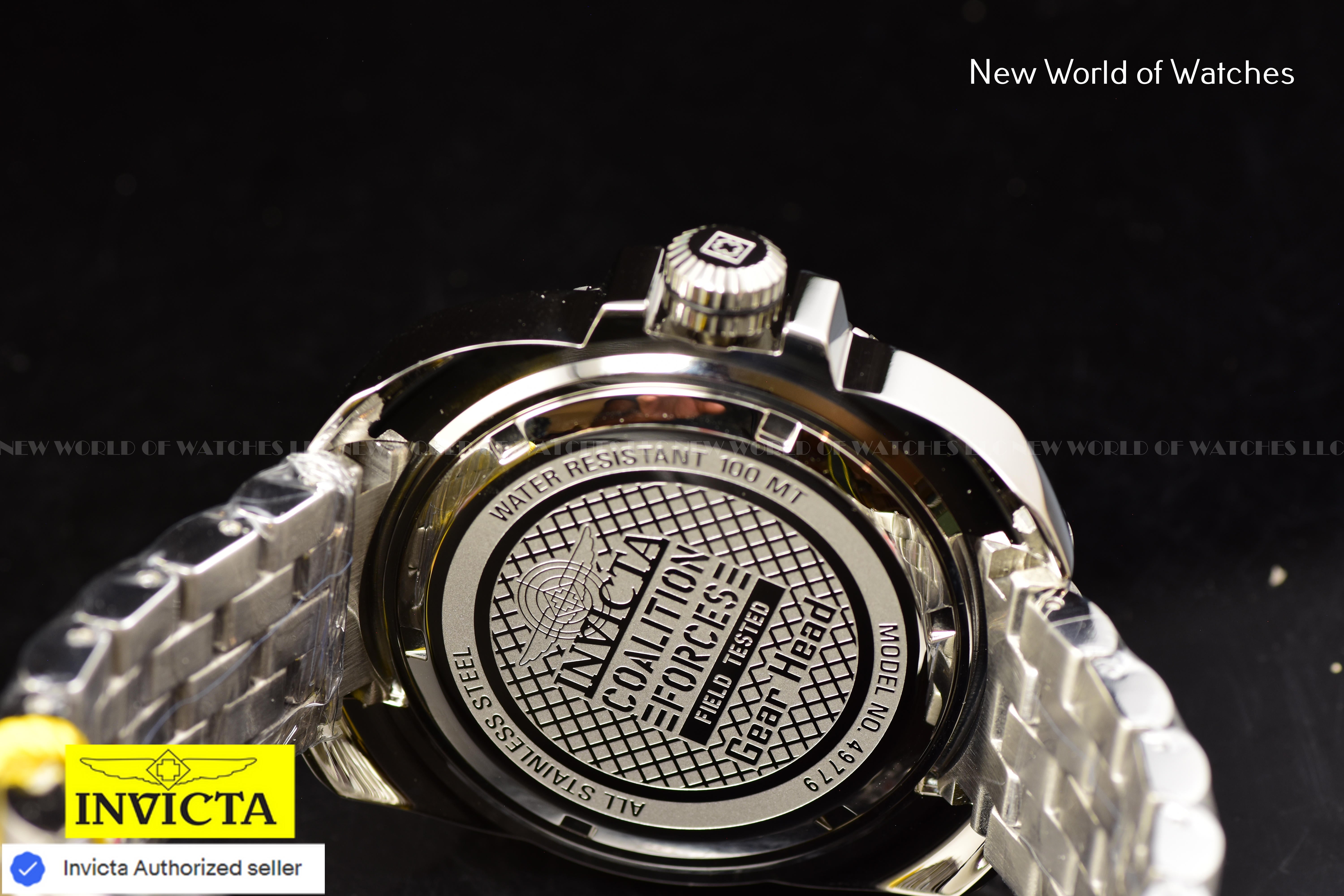 Invicta Men Coalition Forces 50mm Light Green Quartz Singapore Stainless Steel Watch