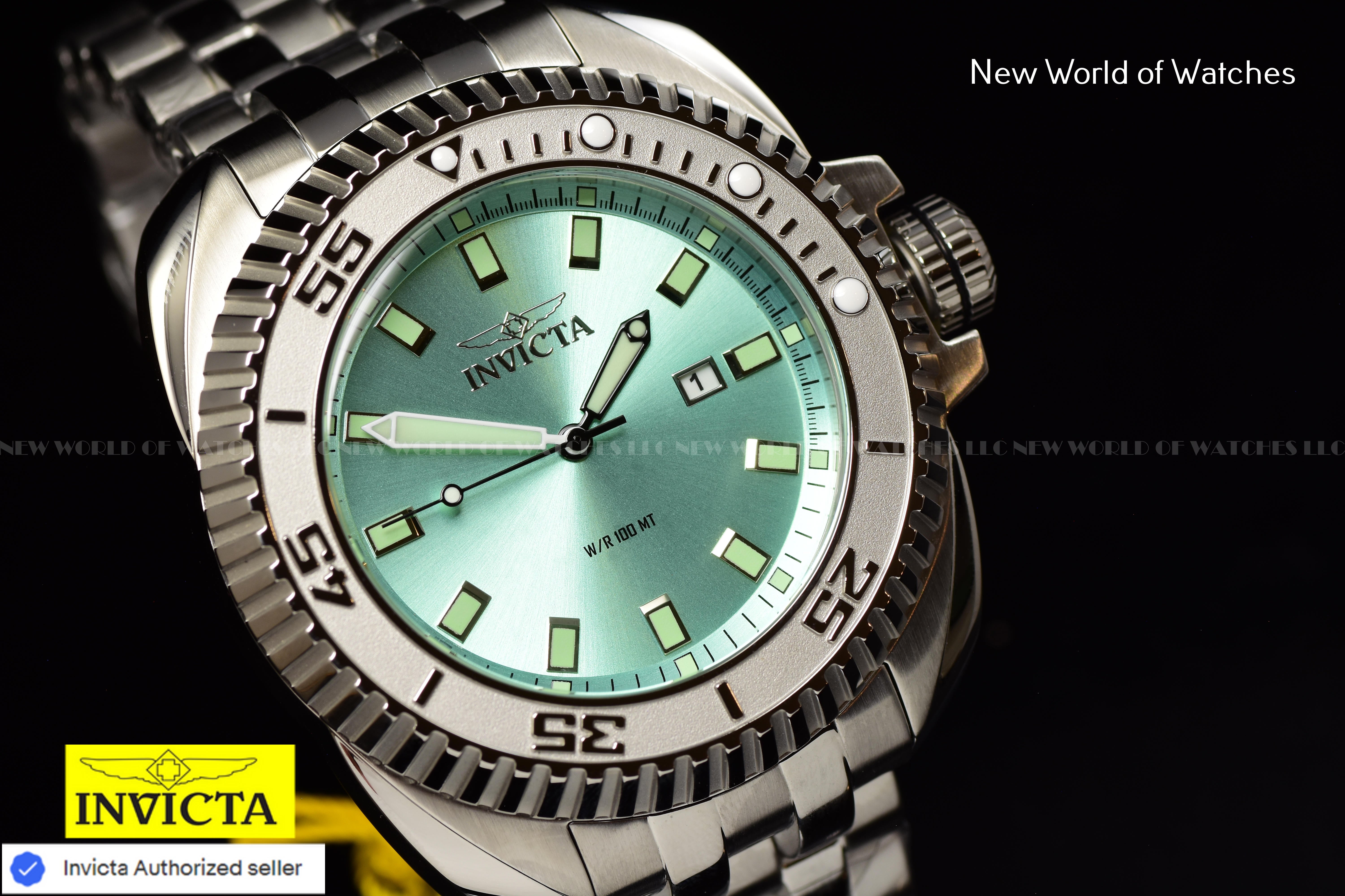 Invicta Men Coalition Forces 50mm Light Blue Quartz Singapore Stainless Steel Watch