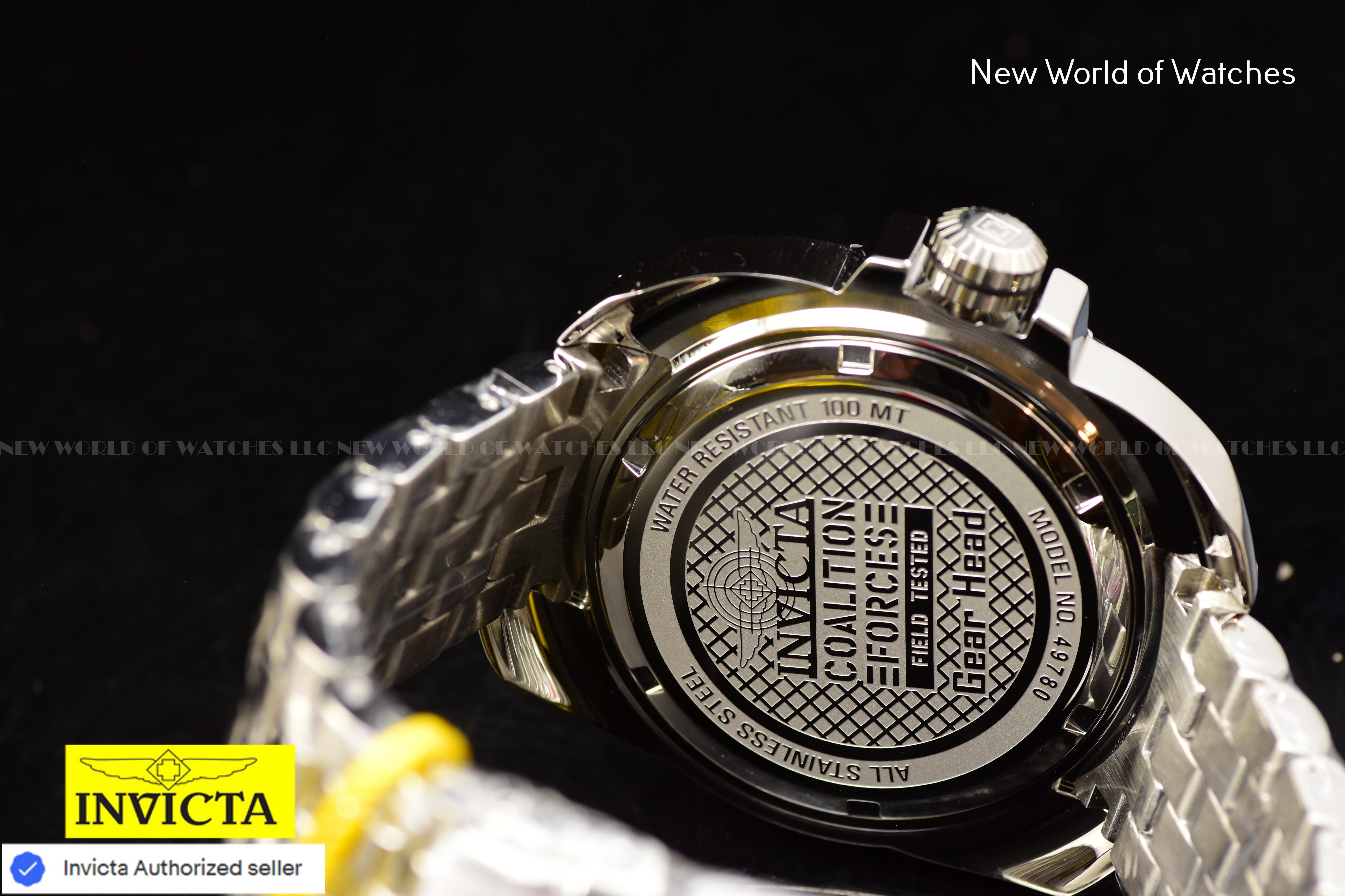 Invicta Men Coalition Forces 50mm Light Blue Quartz Singapore Stainless Steel Watch