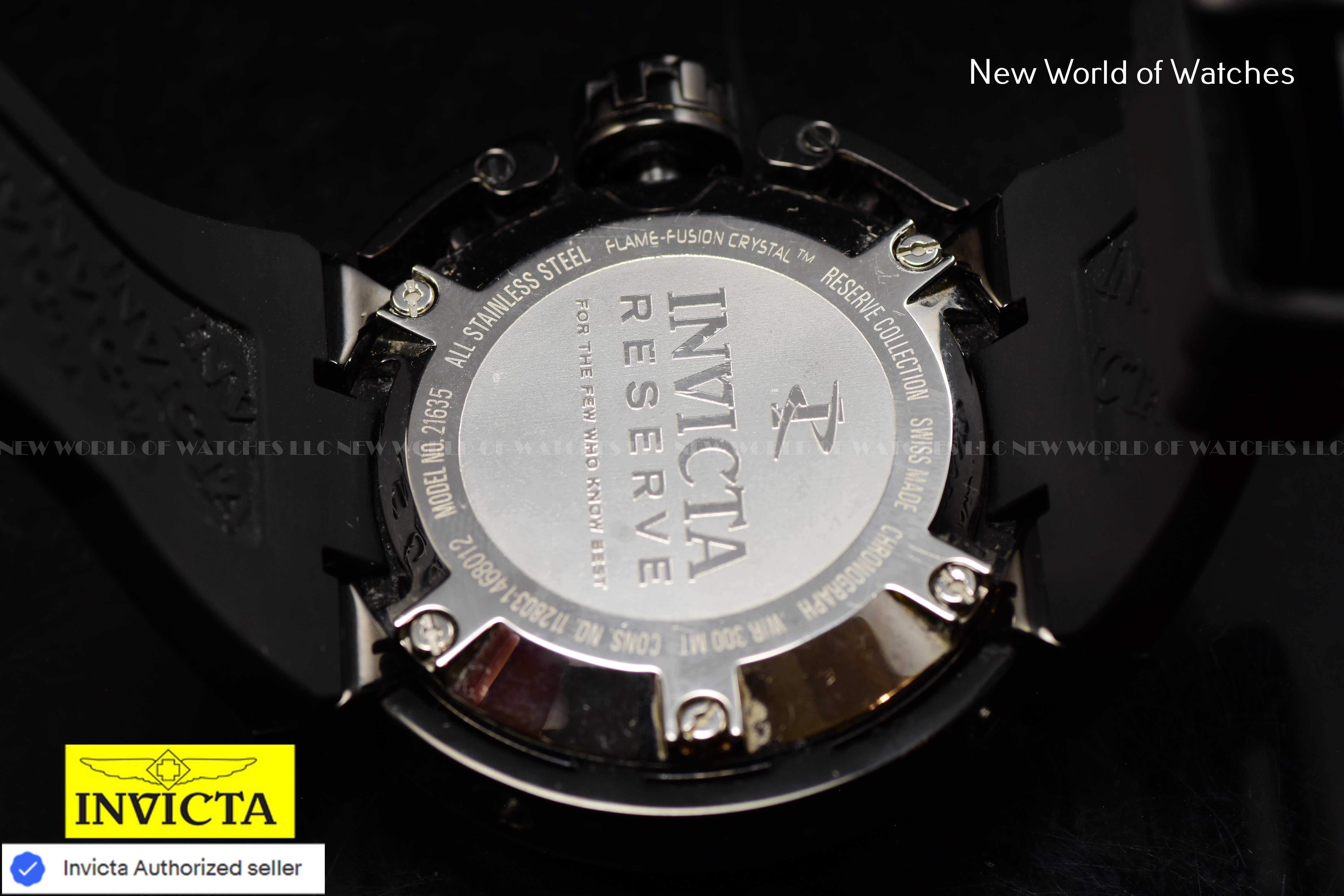 Invicta Men Reserve X-Wing 46mm Black Quartz Swiss Silicone Watch