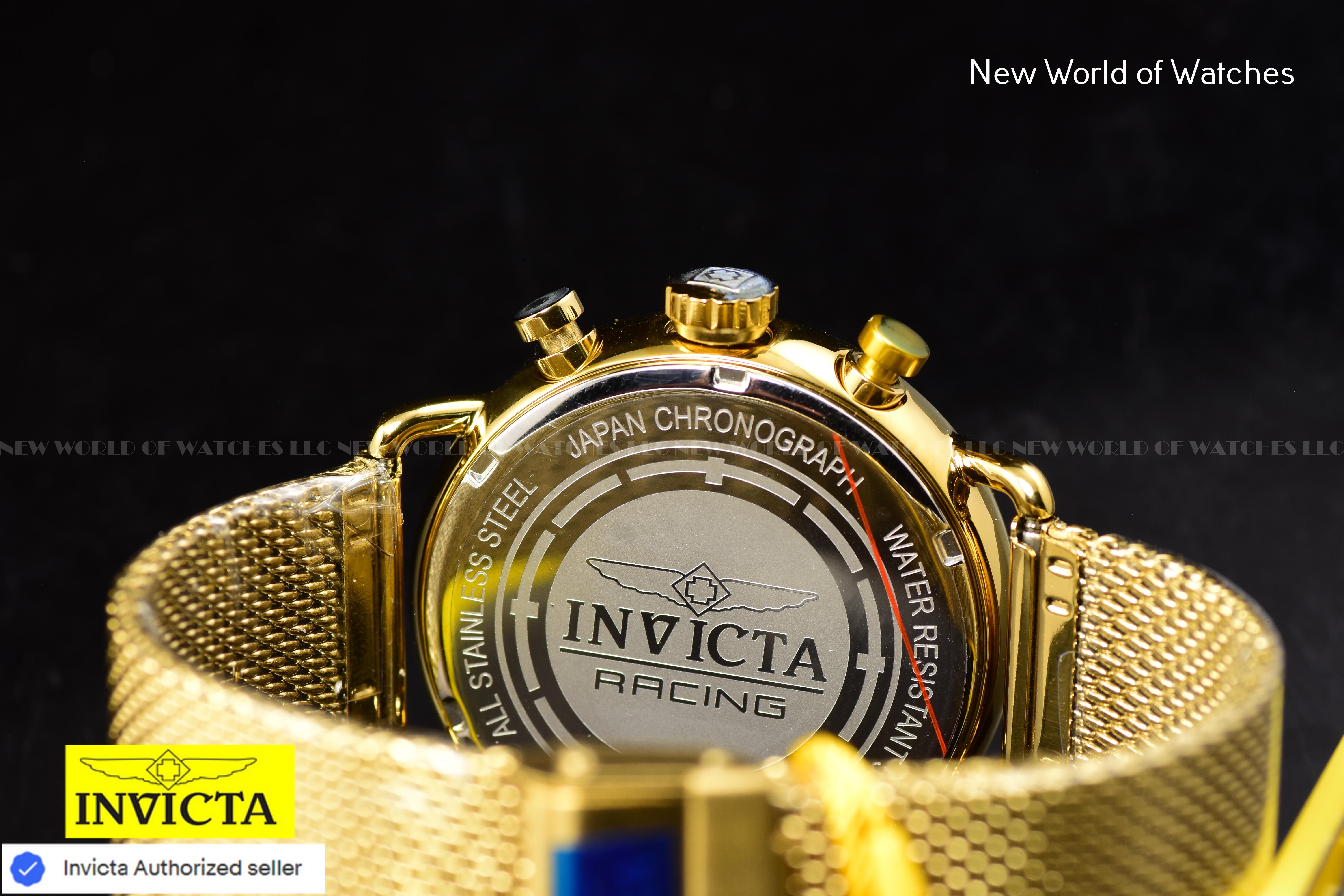 Invicta Men Speedway 44mm Light Blue Quartz Japan Stainless Steel Watch