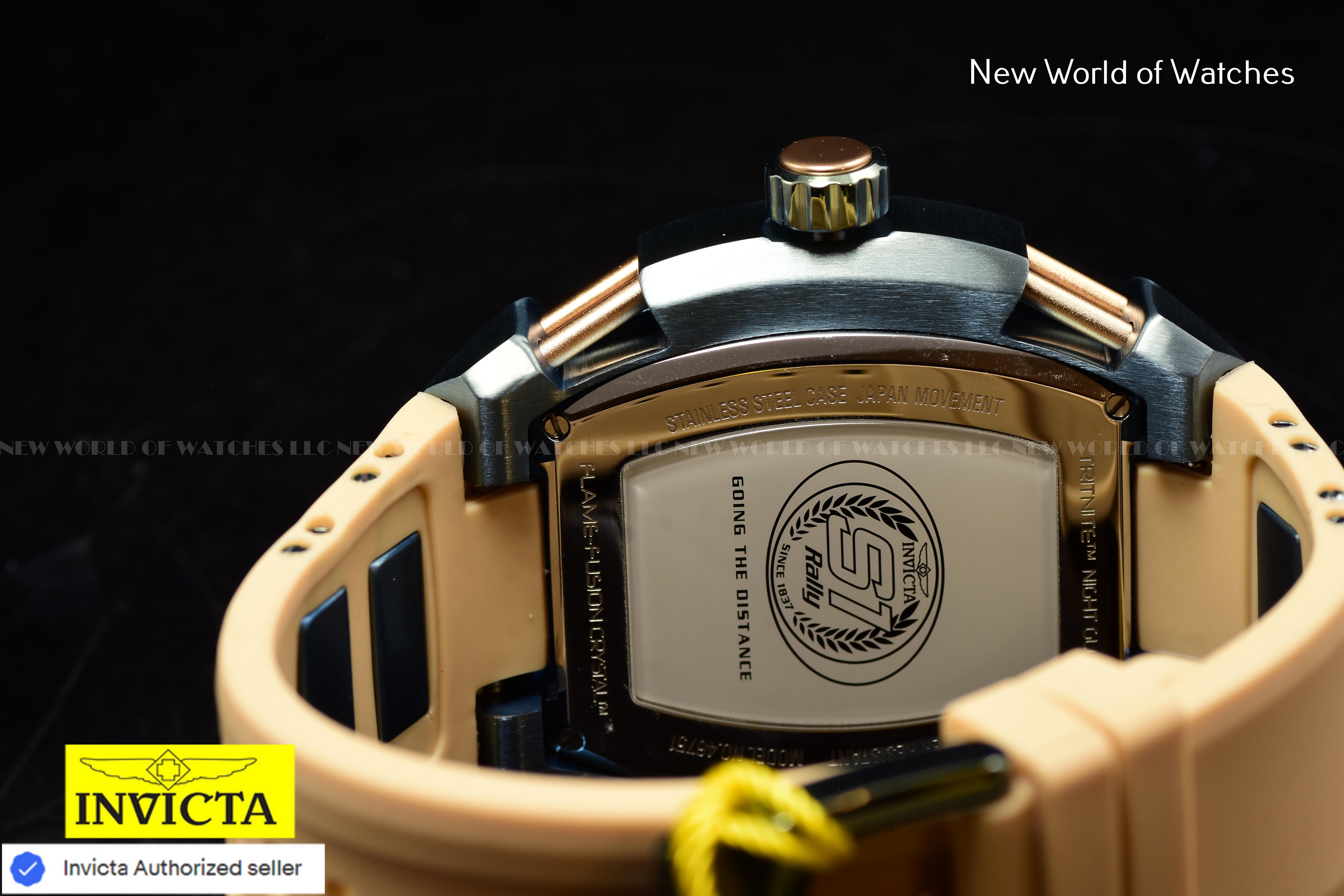 Invicta Men S1 Rally 53mm Green Quartz Japan Silicone Stainless Steel Watch