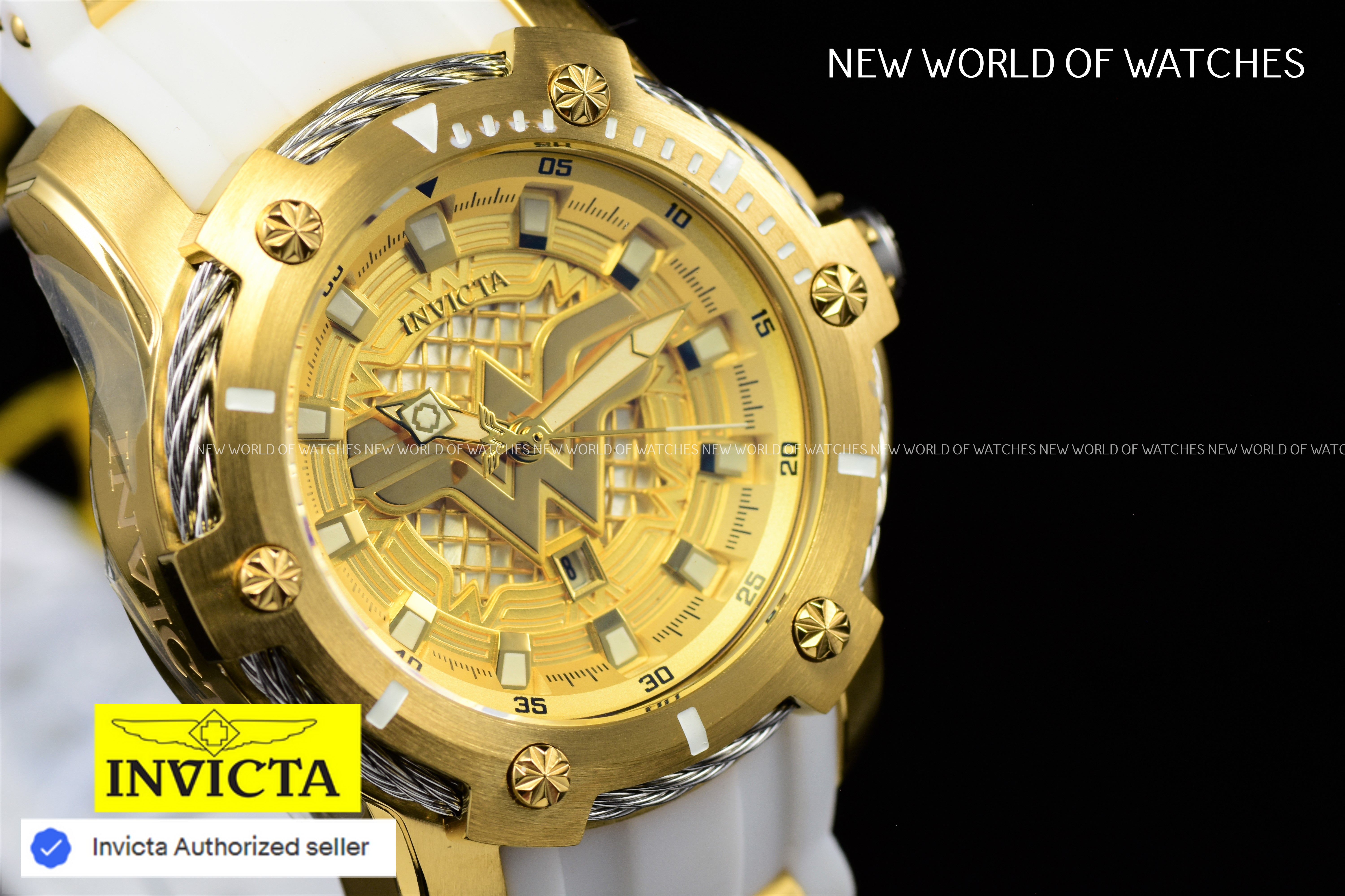 Rare Invicta DC Comics Wonder Women Limited Edition Silicone Steel Band Watch