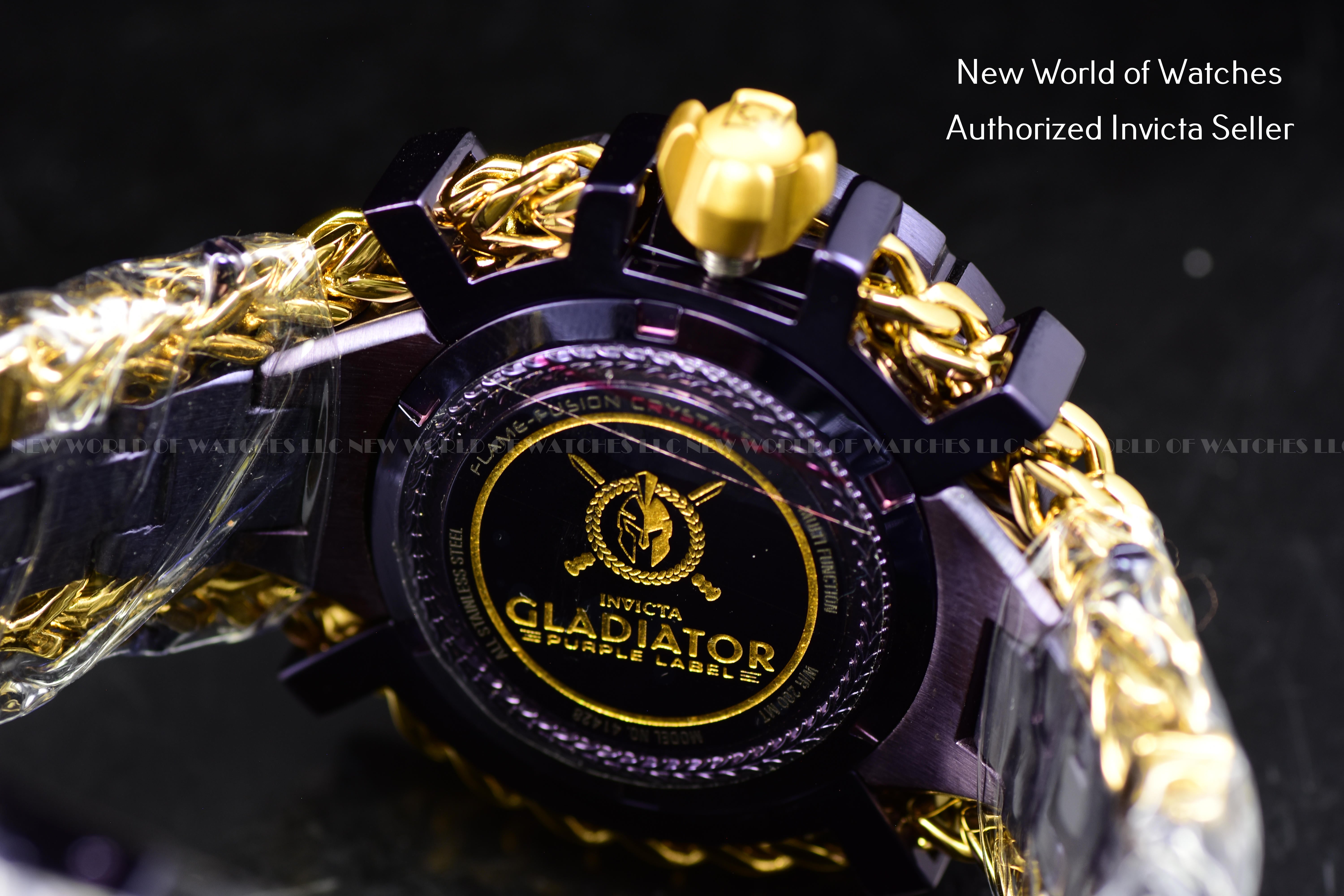 Invicta Women's 43mm Gladiator Diamond Encrusted Dial All Purple Bracelet Watch