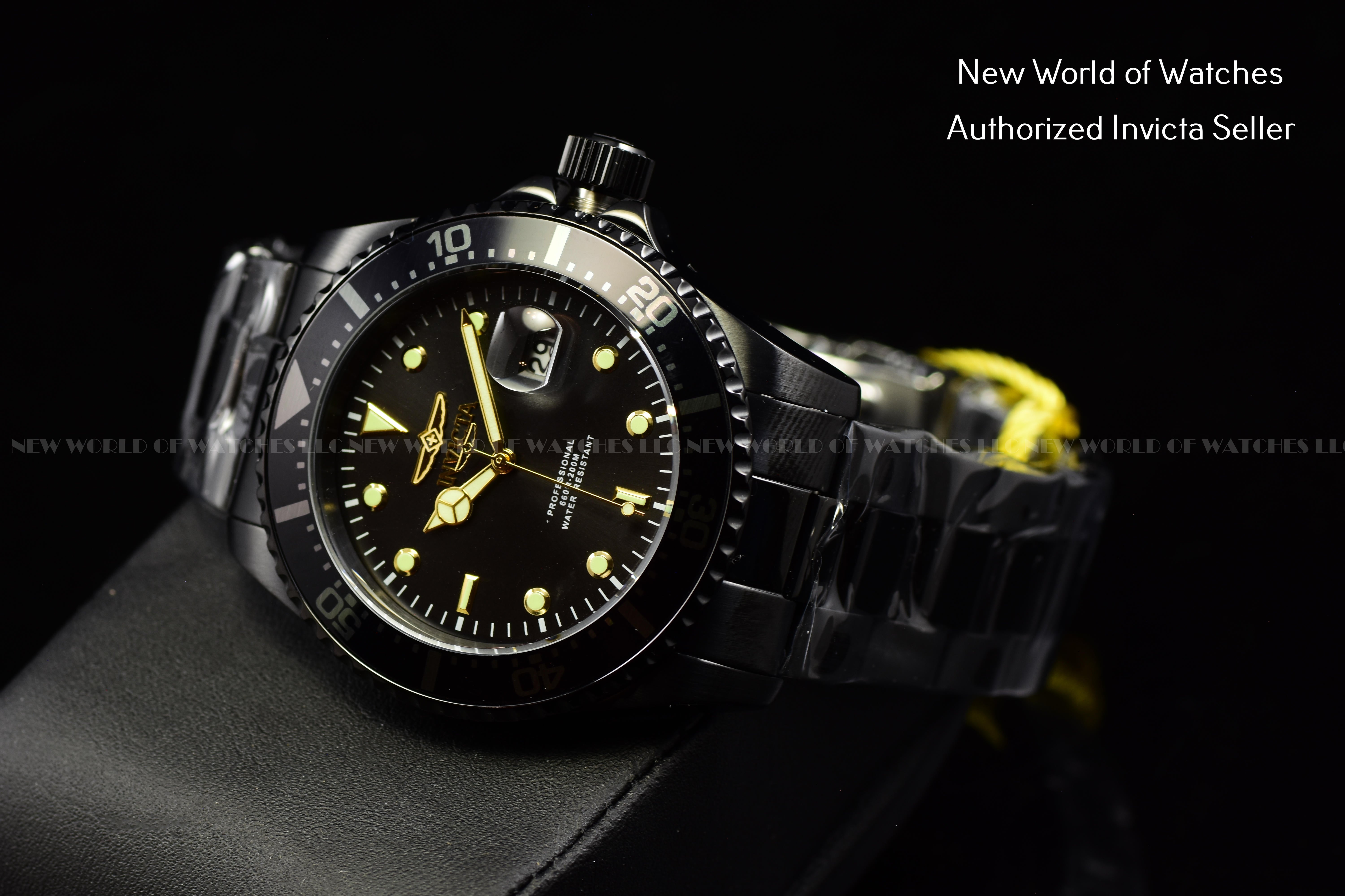 Invicta Men Pro Diver Zager Exclusive 43mm Black Quartz Japan Stainless Steel Watch