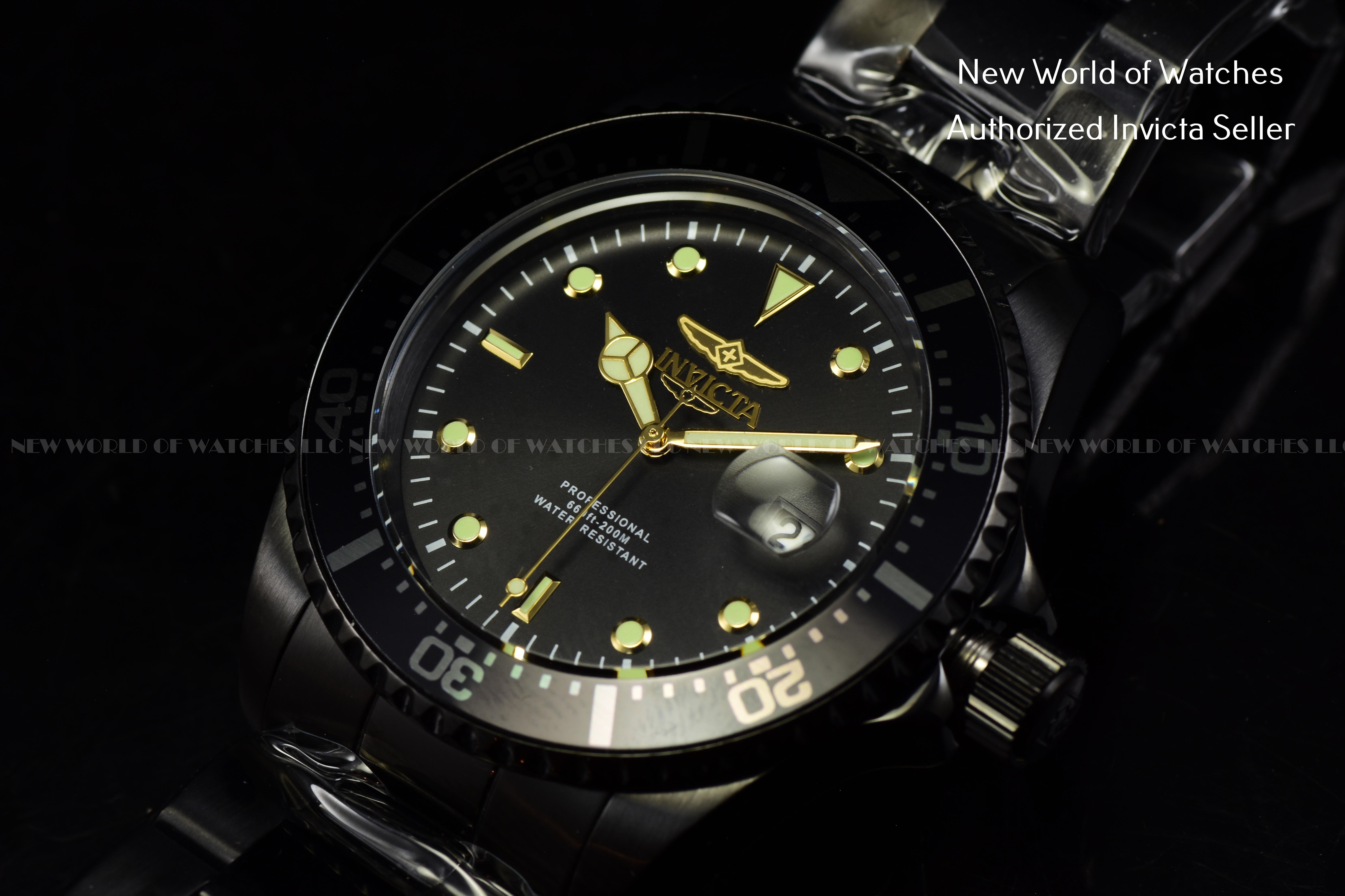 Invicta Men Pro Diver Zager Exclusive 43mm Black Quartz Japan Stainless Steel Watch