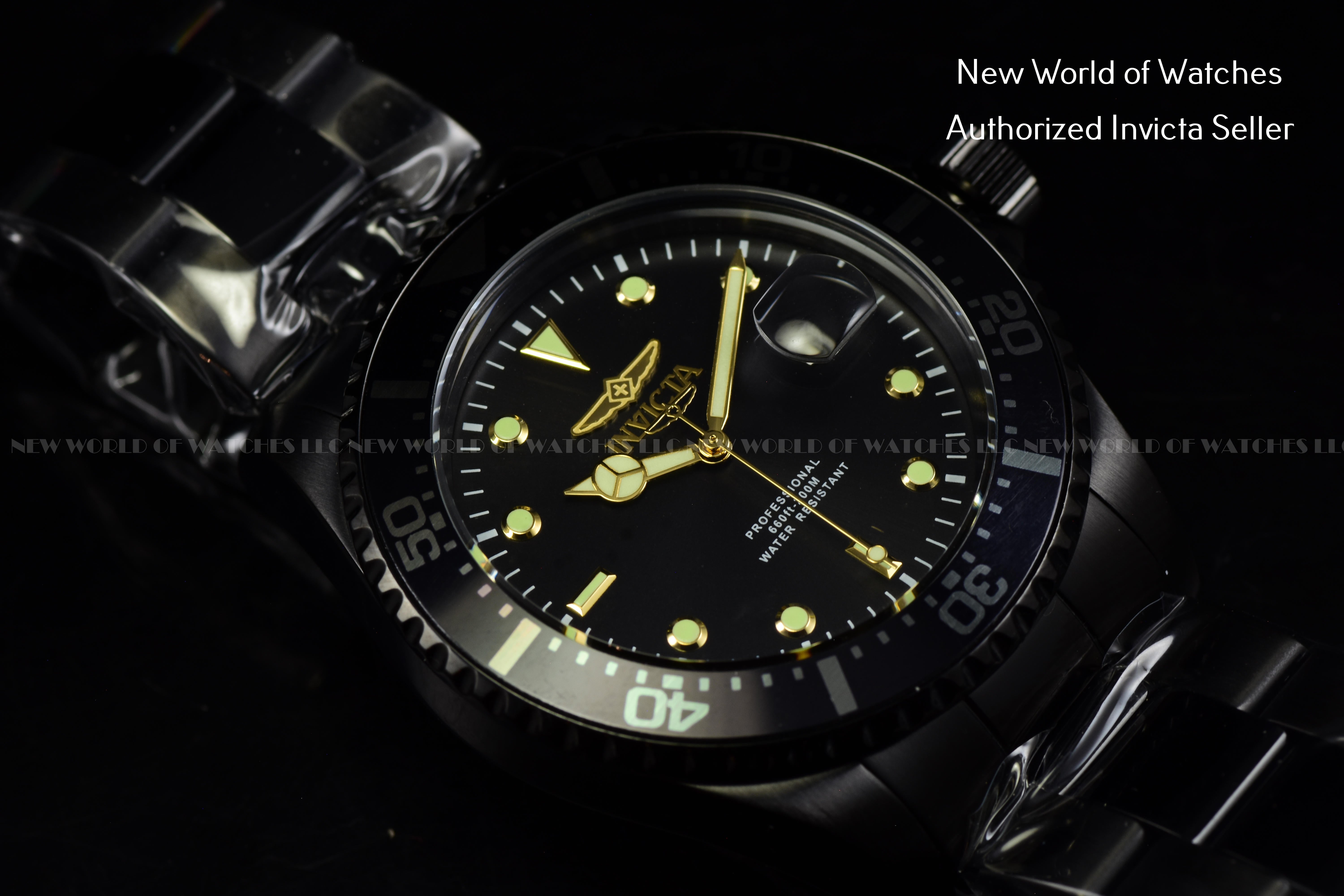 Invicta Men Pro Diver Zager Exclusive 43mm Black Quartz Japan Stainless Steel Watch