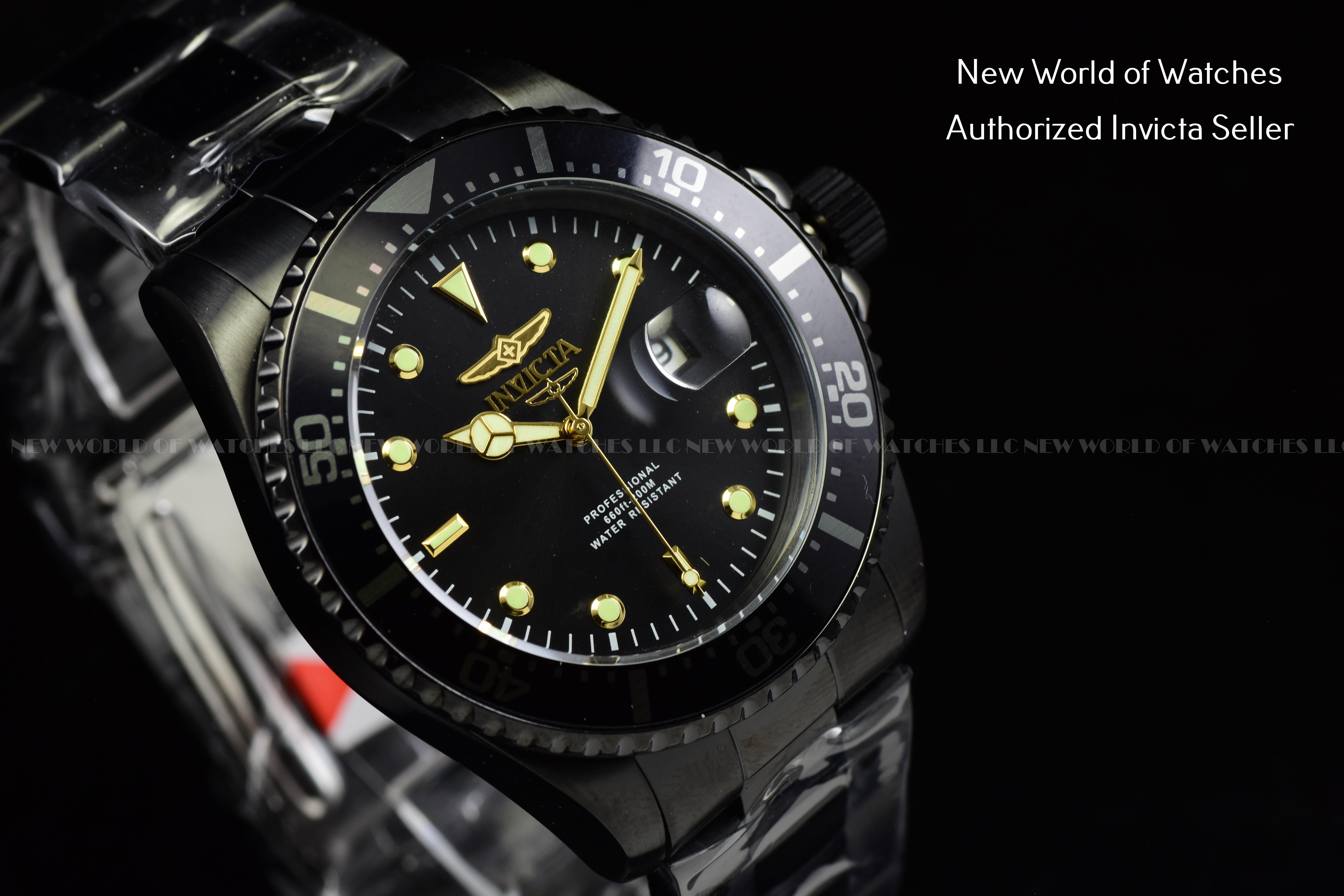 Invicta Men Pro Diver Zager Exclusive 43mm Black Quartz Japan Stainless Steel Watch