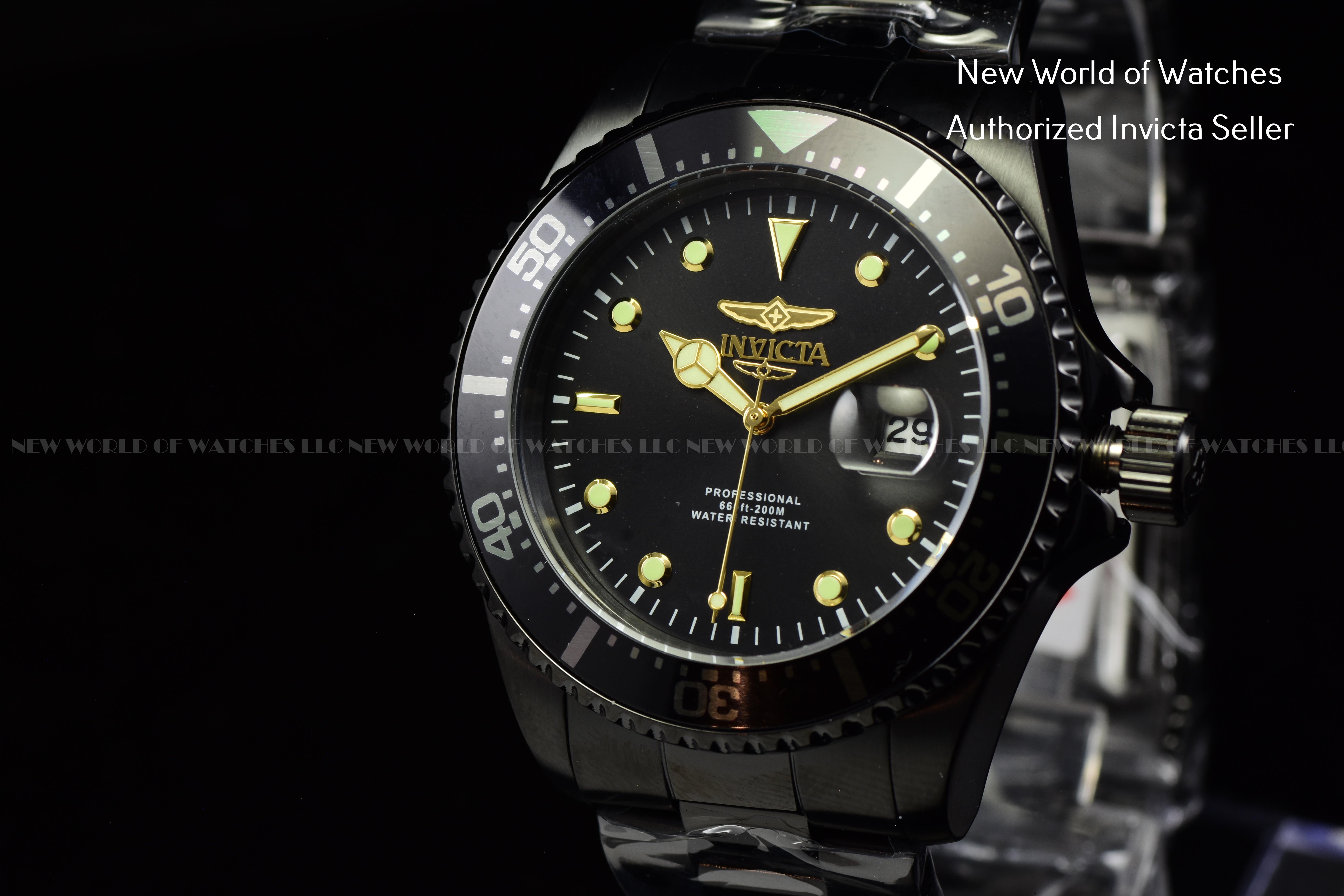 Invicta Men Pro Diver Zager Exclusive 43mm Black Quartz Japan Stainless Steel Watch