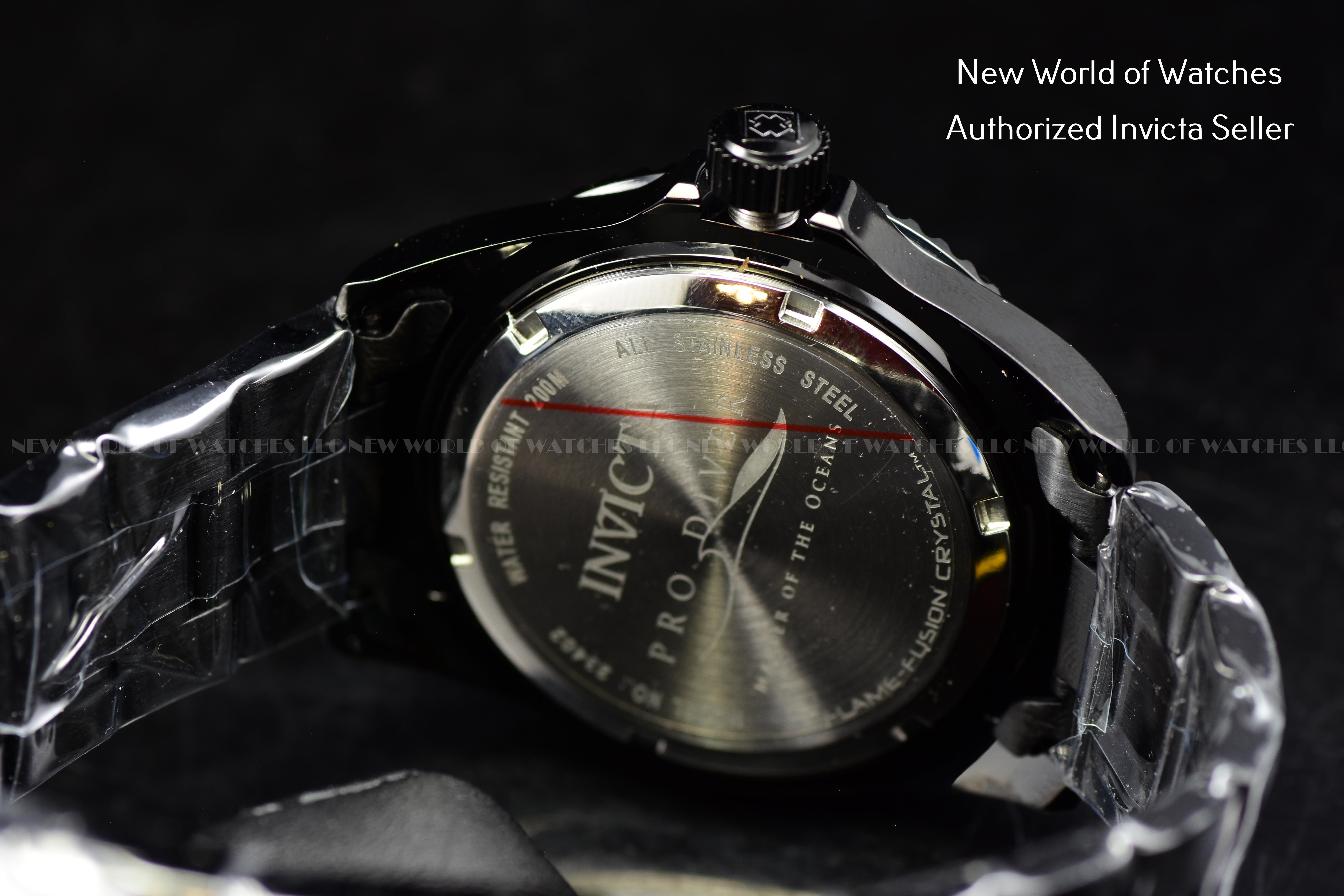 Invicta Men Pro Diver Zager Exclusive 43mm Black Quartz Japan Stainless Steel Watch