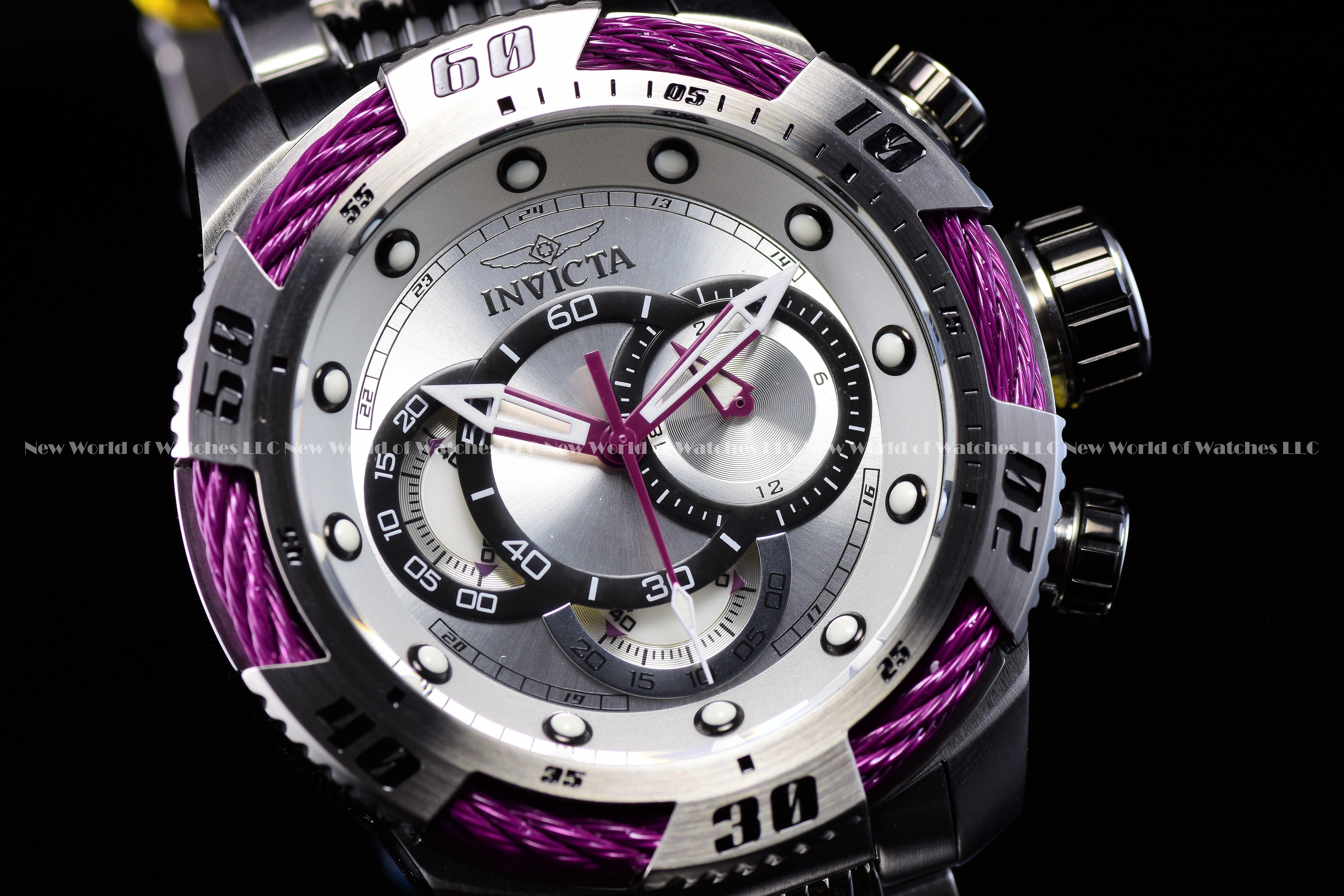Invicta Men Speedway 50mm Silver Quartz Japan Stainless Steel Watch