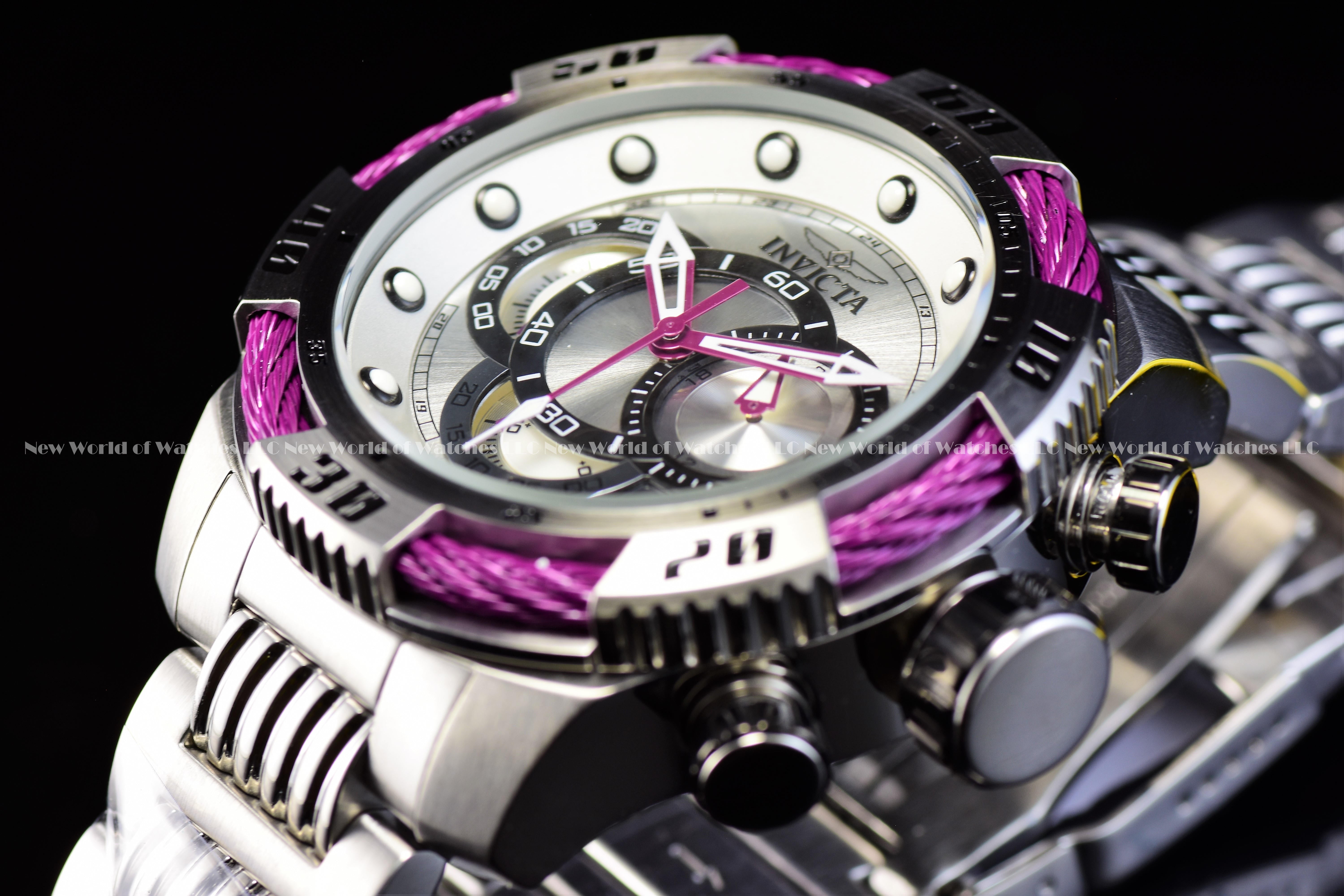 Invicta Men Speedway 50mm Silver Quartz Japan Stainless Steel Watch